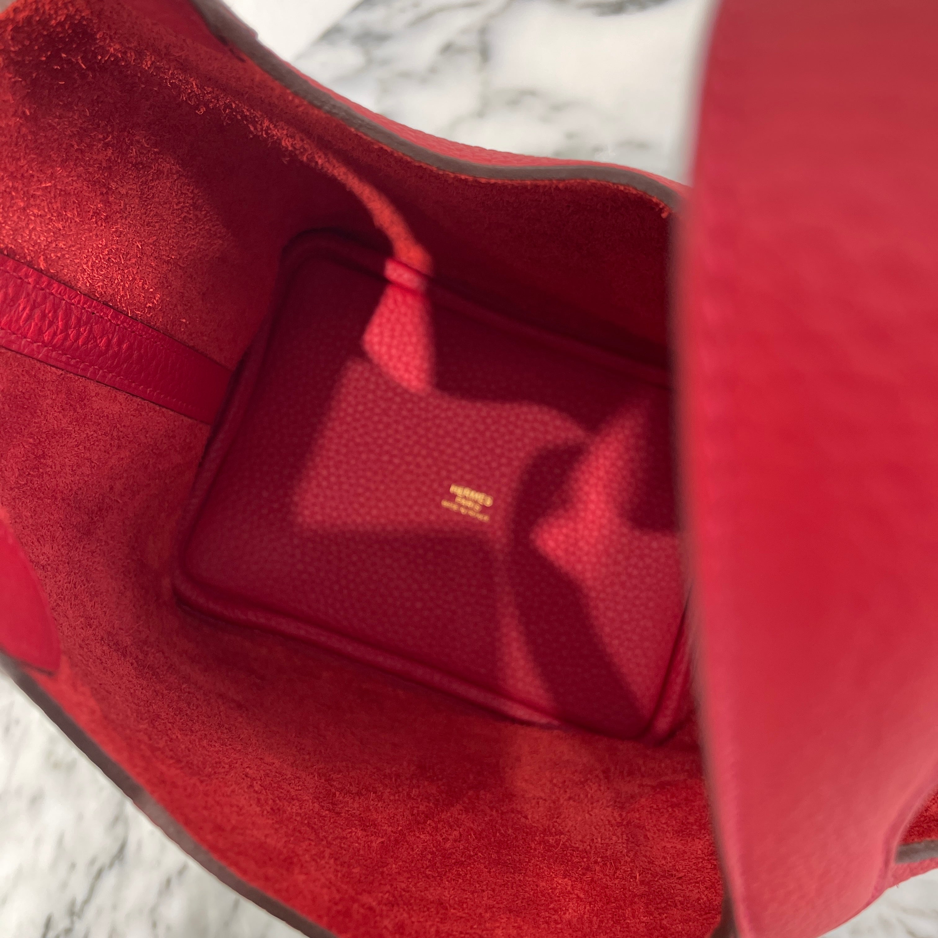 HERMES Picotan Lock PM "Rouge Kazak" W刻印 エルメス ピコタンロックPM "ルージュカザック" ハンドバッグ W刻印