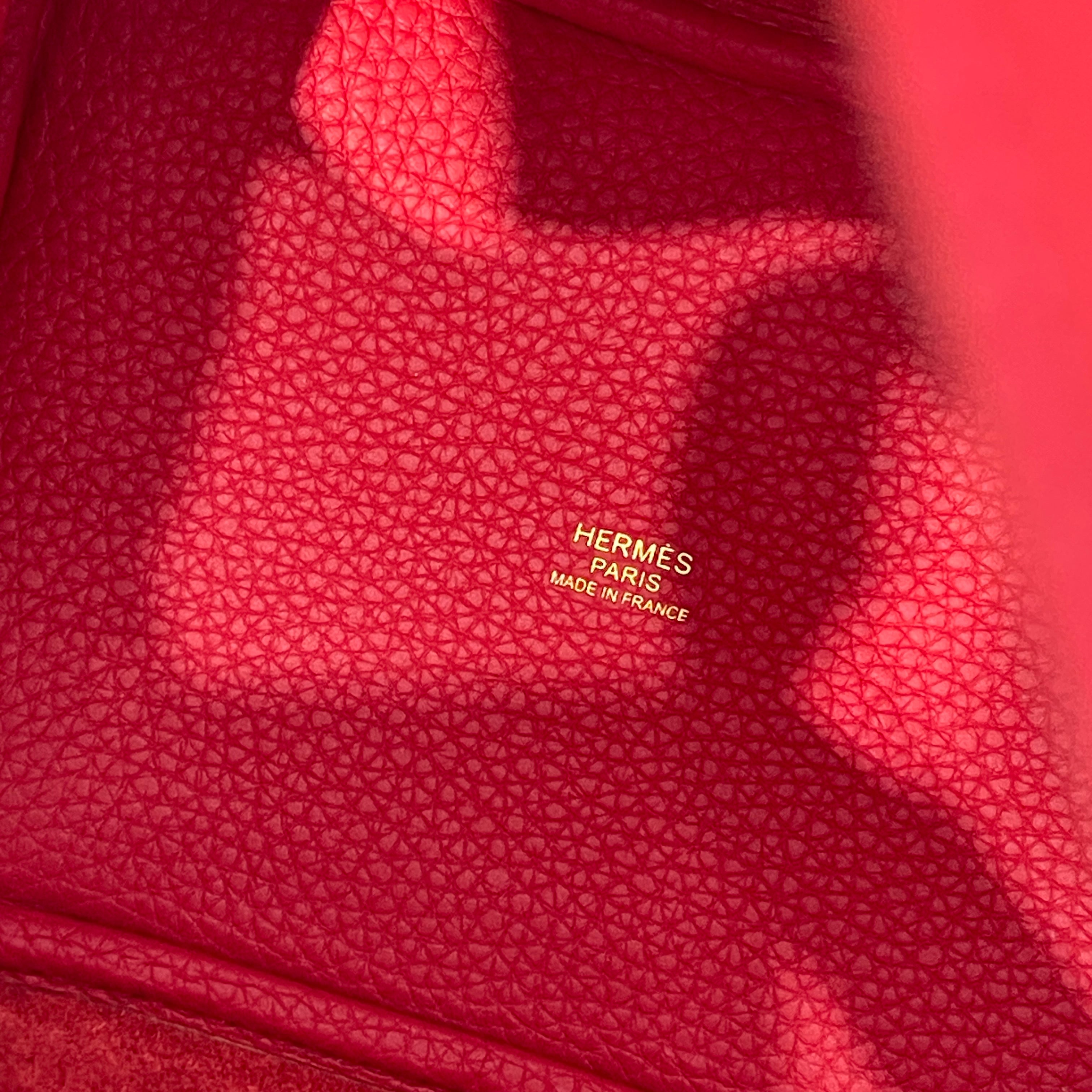 HERMES Picotan Lock PM "Rouge Kazak" W刻印 エルメス ピコタンロックPM "ルージュカザック" ハンドバッグ W刻印