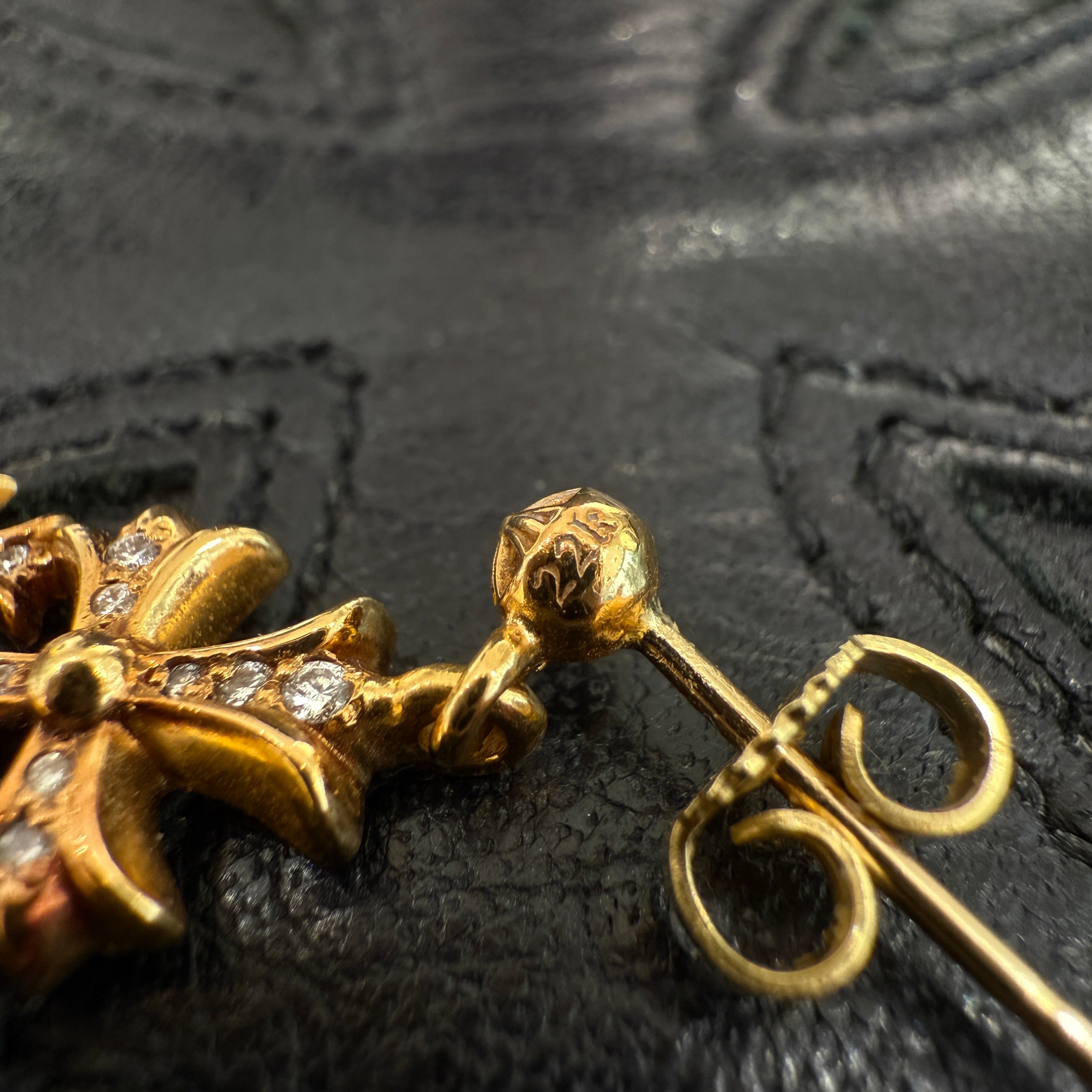 CHROME HEARTS 22K Triple Cross Earring Pave Diamond クロムハーツ 22K トリプルクロス イヤリング ピアス パヴェダイヤモンド