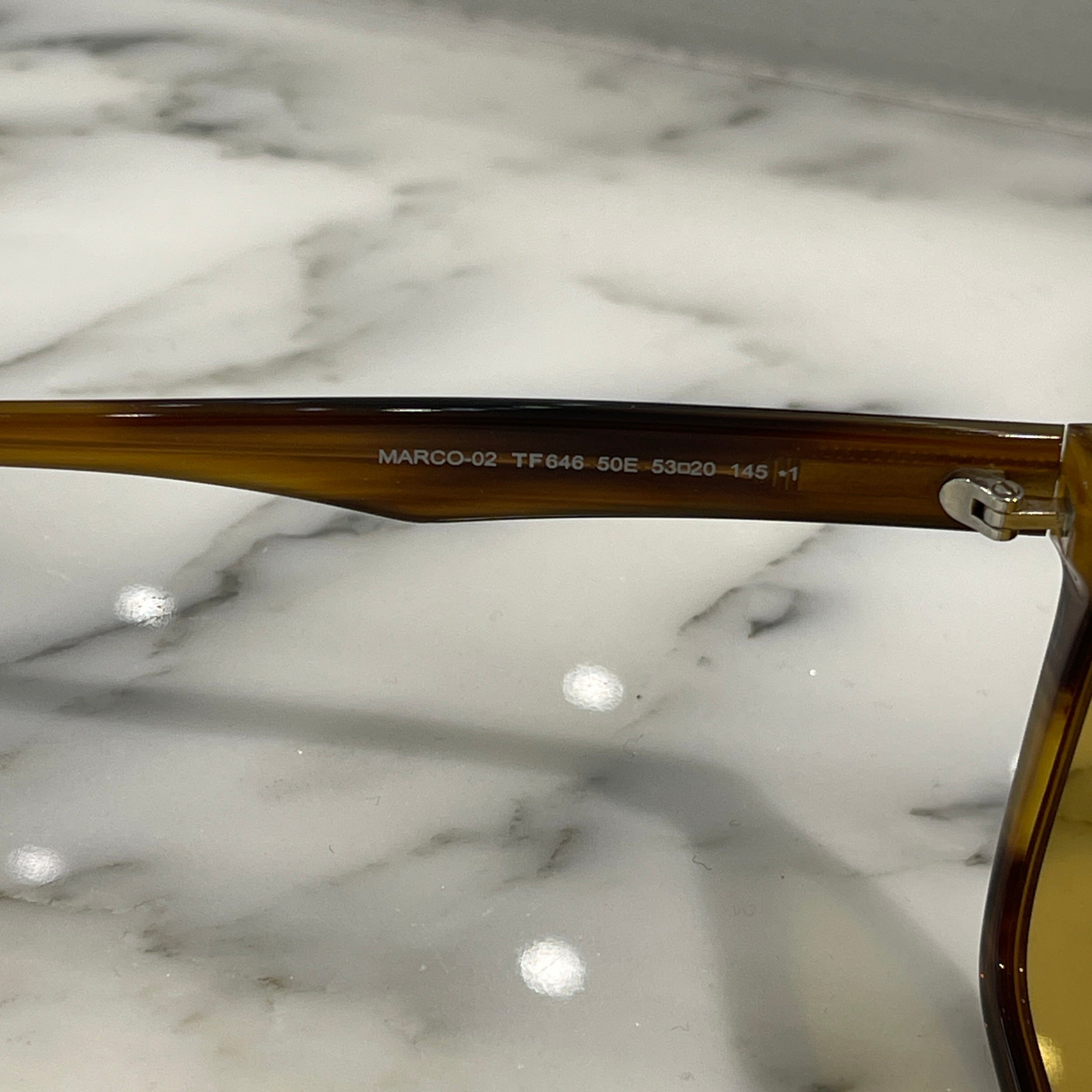 TOM FORD 2024AW Wellington Sunglasses Marco-02 TF646 Size 53口20-145 トムフォード ウェリントンサングラス マルコ-02 サイズ53口20-145