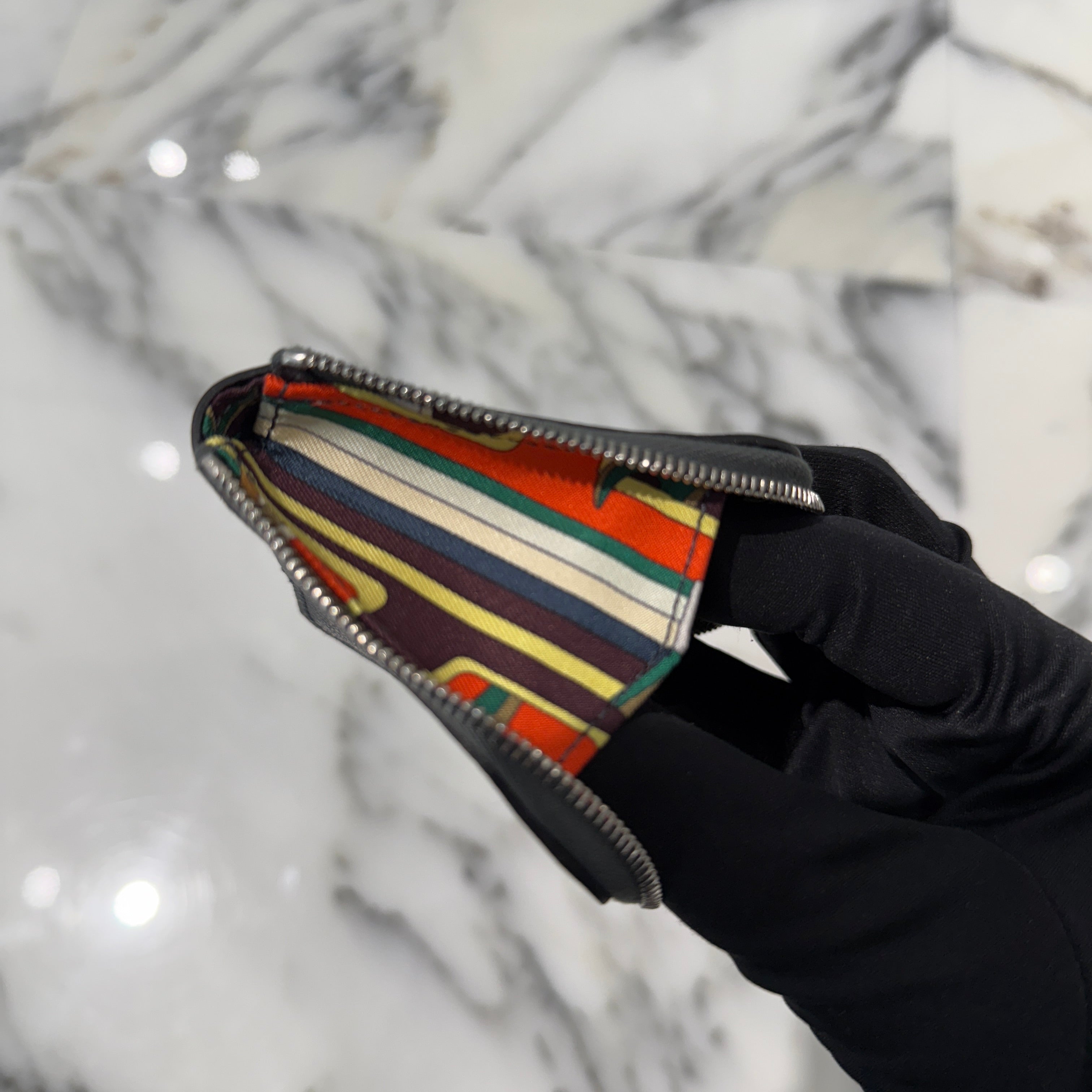 HERMES Azap Compact Silk-In Vaux Epson Coin Case W刻印 エルメス ア