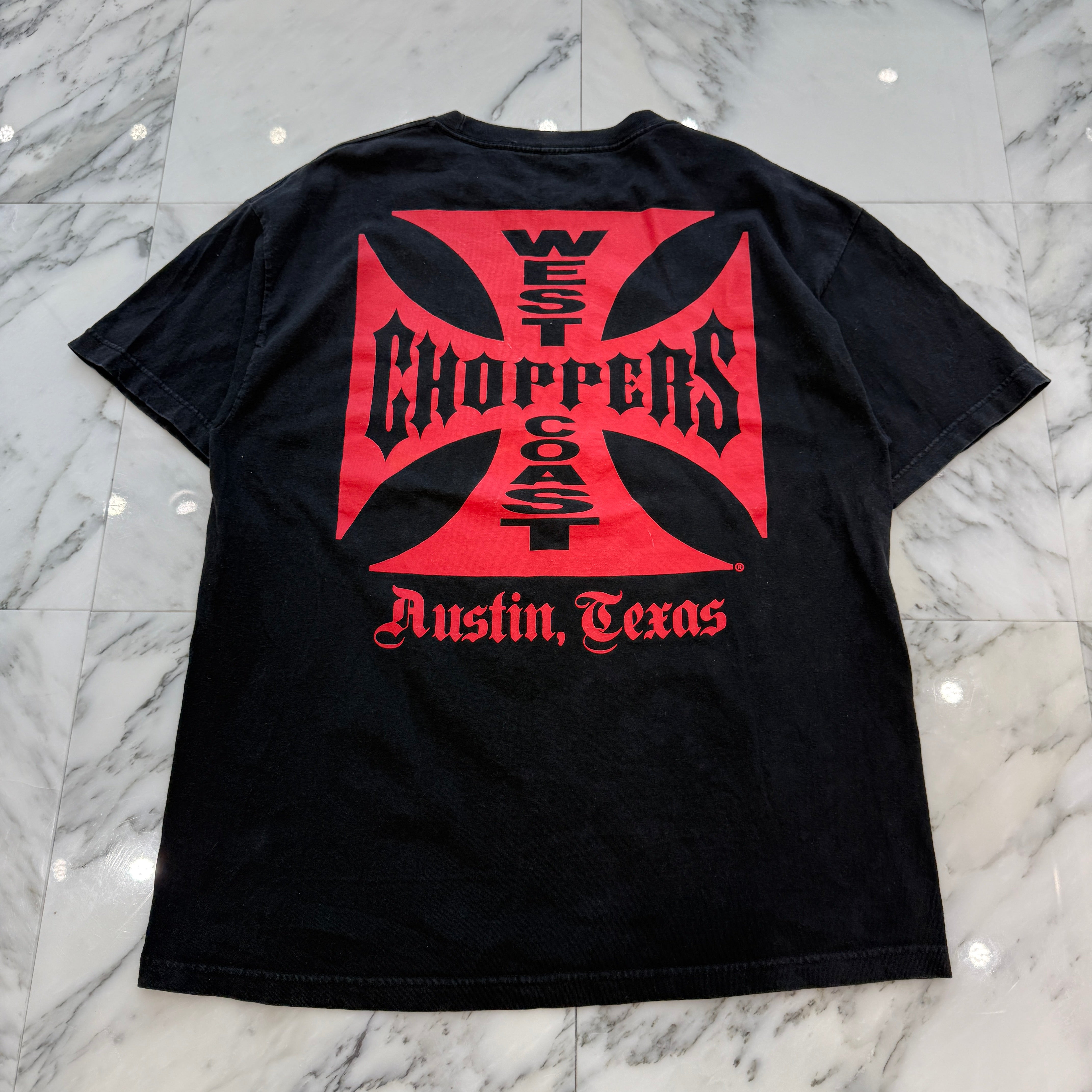 Vintage 00's West Coast Choppers "Austin Texas" IRON CROSS S/S Tee  00's ウエストコーストチョッパーズ "オースティン テキサス" アイアンクロス Tシャツ