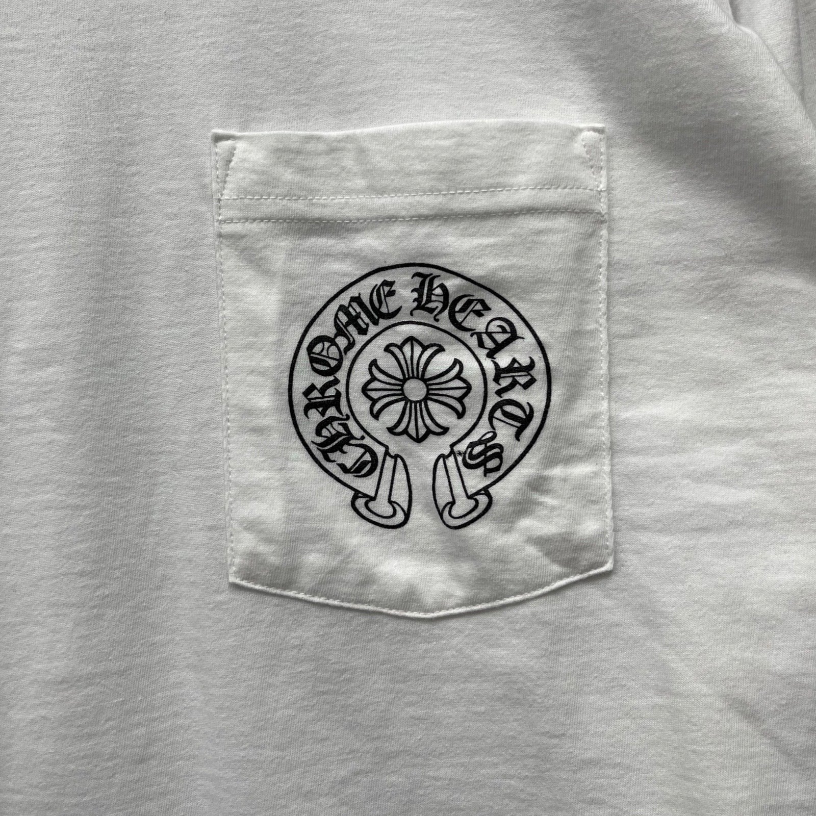 CHROME HEARTS Floral Cross Horseshoe Long Sleeve Tee Size S