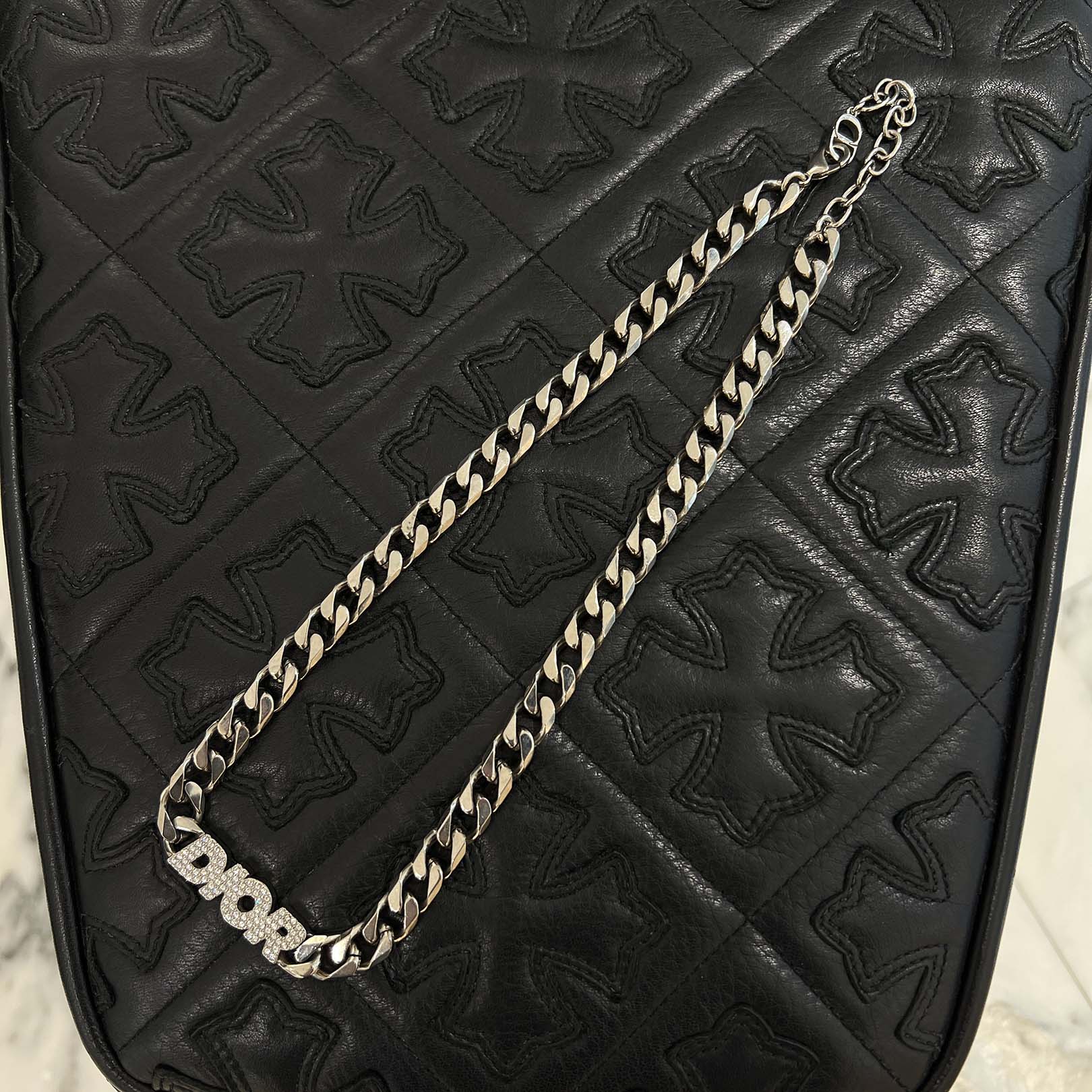 DIOR Italic Chain Link Necklace ディオール イタリック チェーン