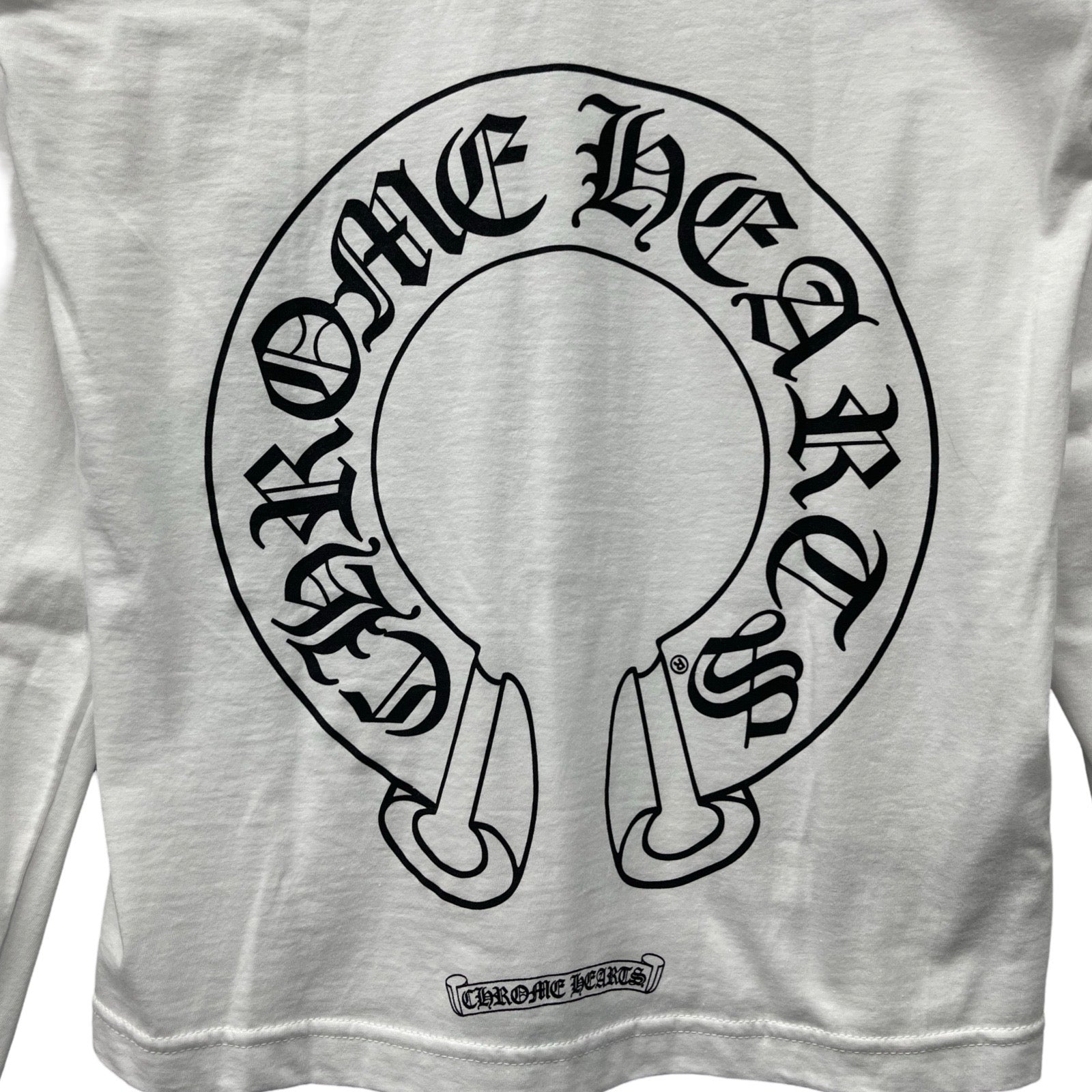CHROME HEARTS Floral Cross Horseshoe Long Sleeve Tee Size S