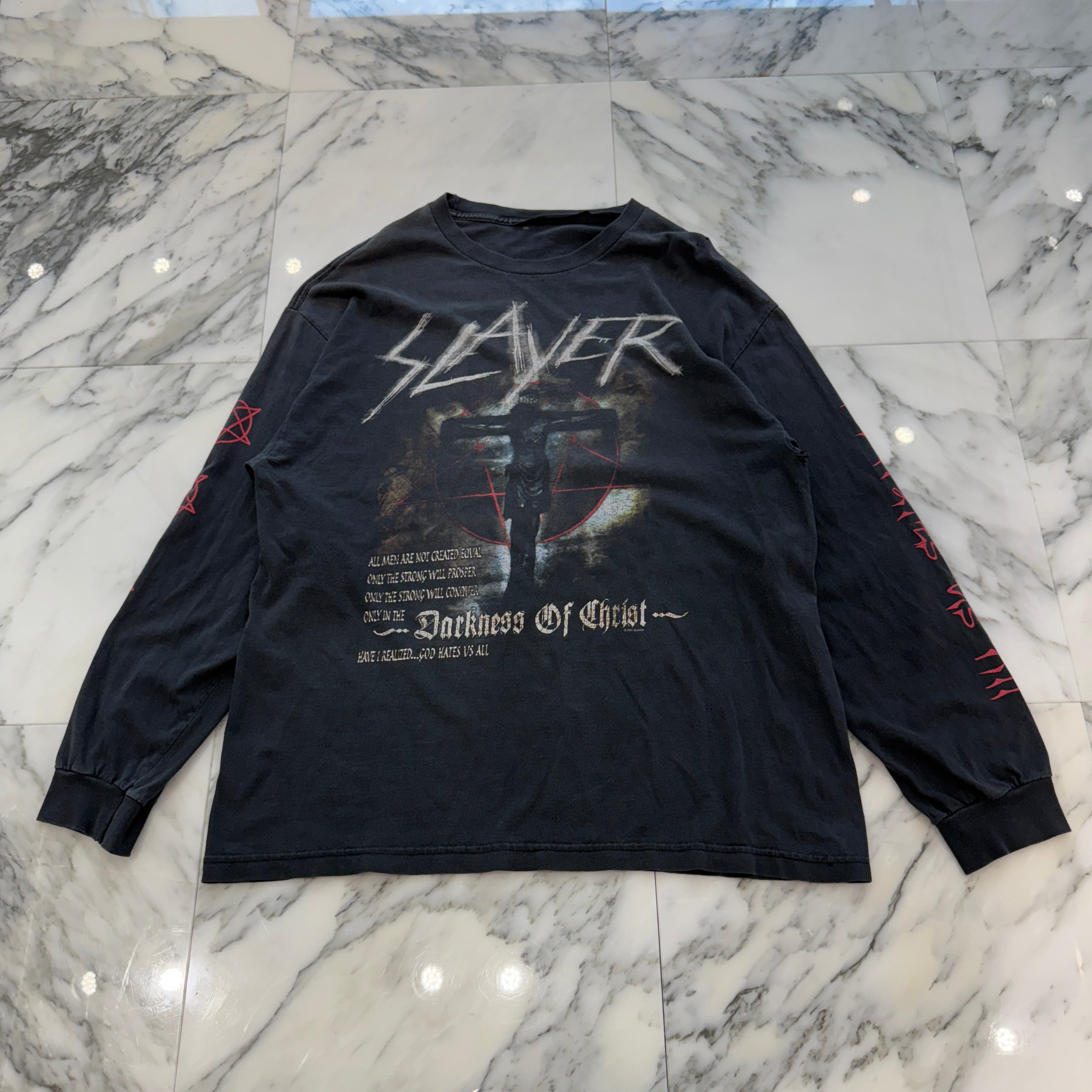 Vintage 00's SLAYER "Darkness of Christ" 2001 L/S Tee 00's スレイヤー "ダークネス・オブ・クライスト" 2001 ロングスリーブTシャツ