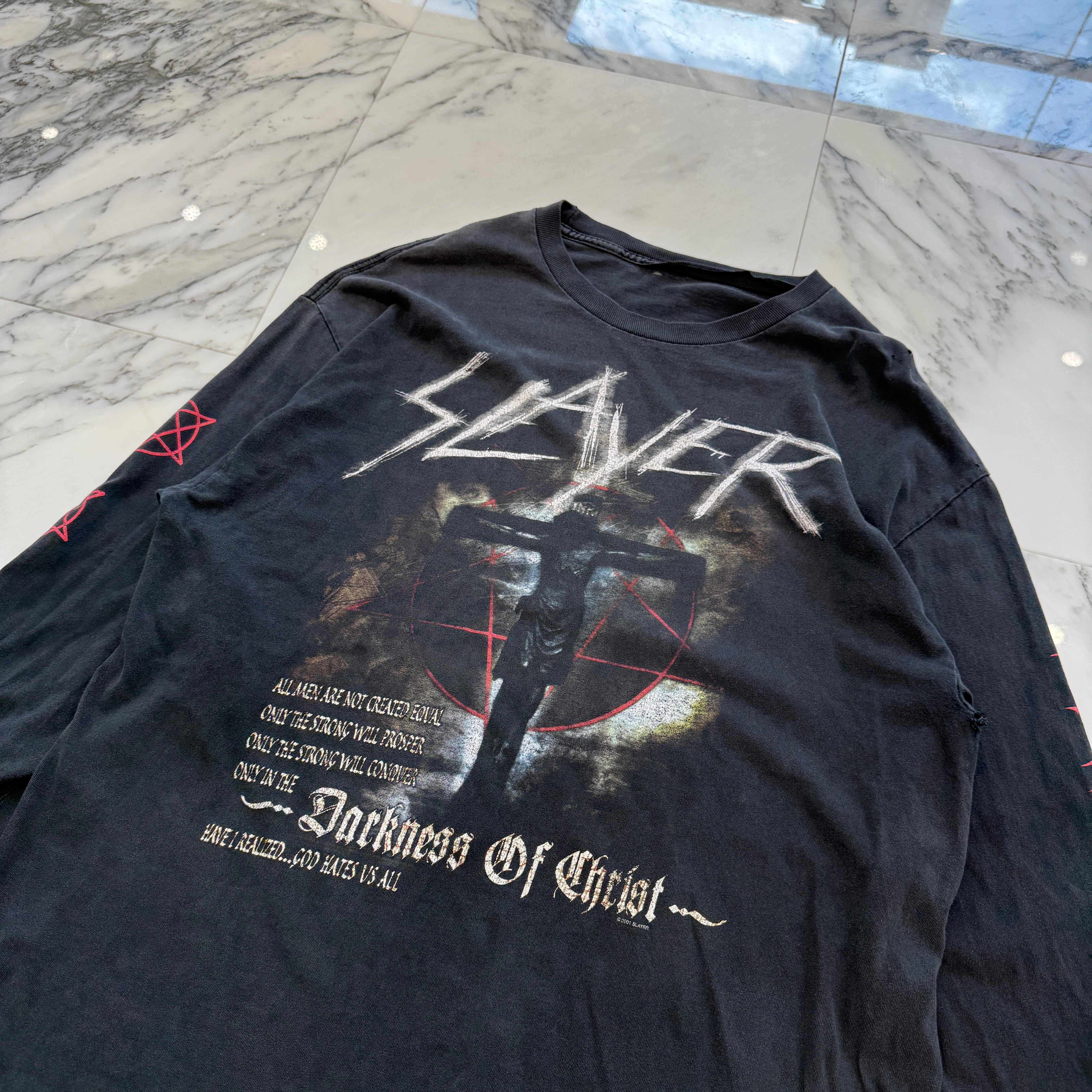 Vintage 00's SLAYER "Darkness of Christ" 2001 L/S Tee 00's スレイヤー "ダークネス・オブ・クライスト" 2001 ロングスリーブTシャツ