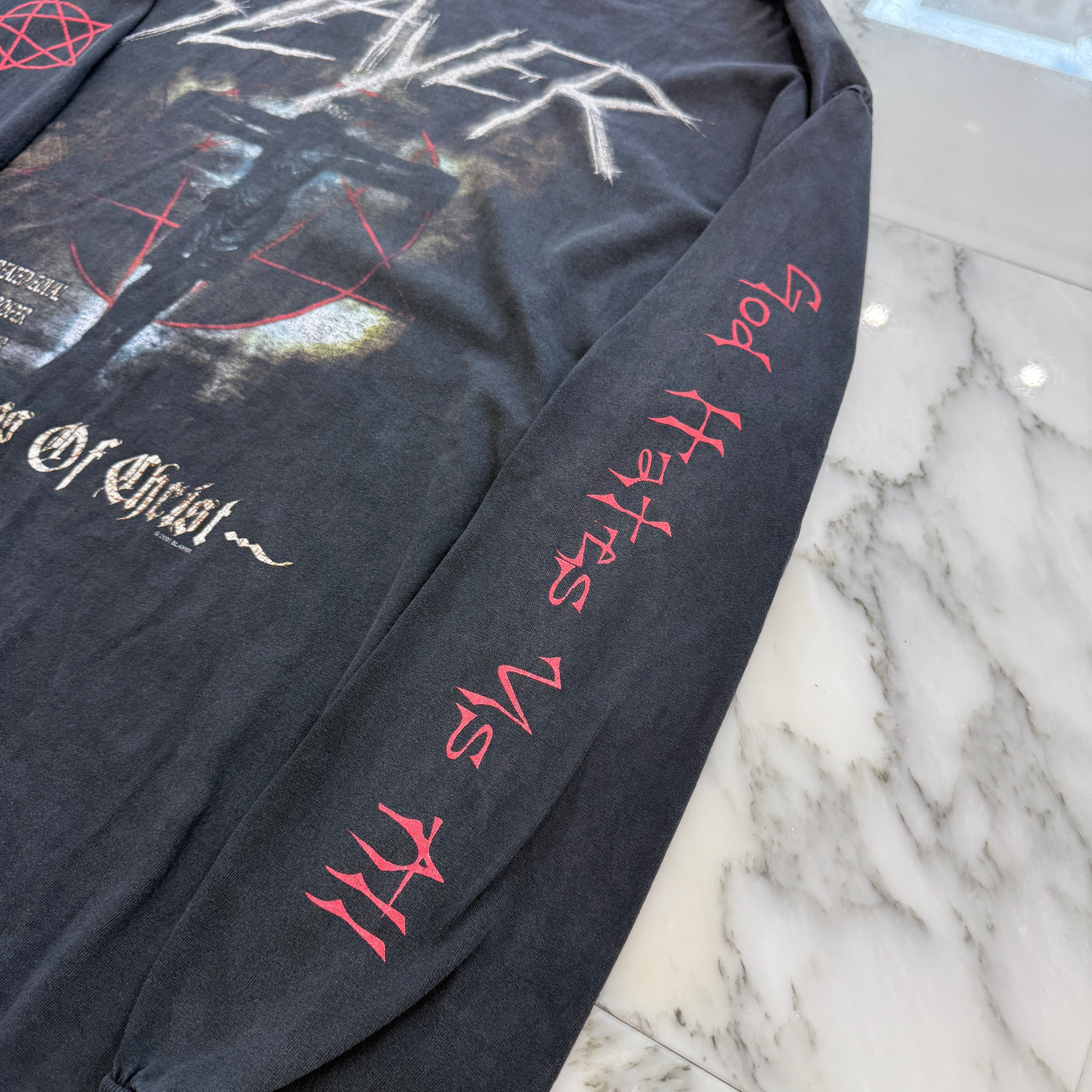 Vintage 00's SLAYER "Darkness of Christ" 2001 L/S Tee 00's スレイヤー "ダークネス・オブ・クライスト" 2001 ロングスリーブTシャツ