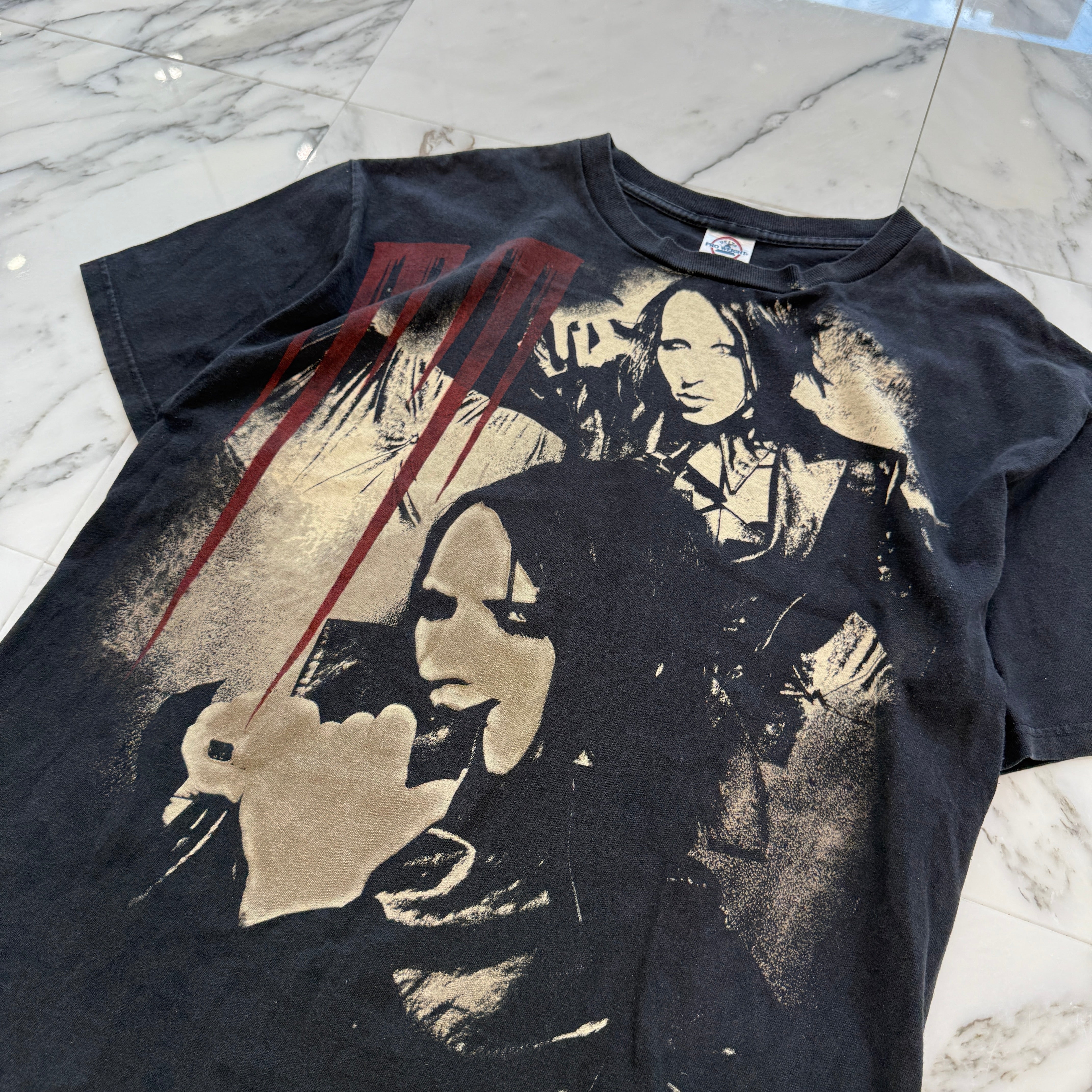 Vintage 00's MARILYN MANSON MM DOUBLESIDE DELTA S/S Tee Size L 00's マリリンマンソン MMダブルサイド デルタ社製 Tシャツ サイズL
