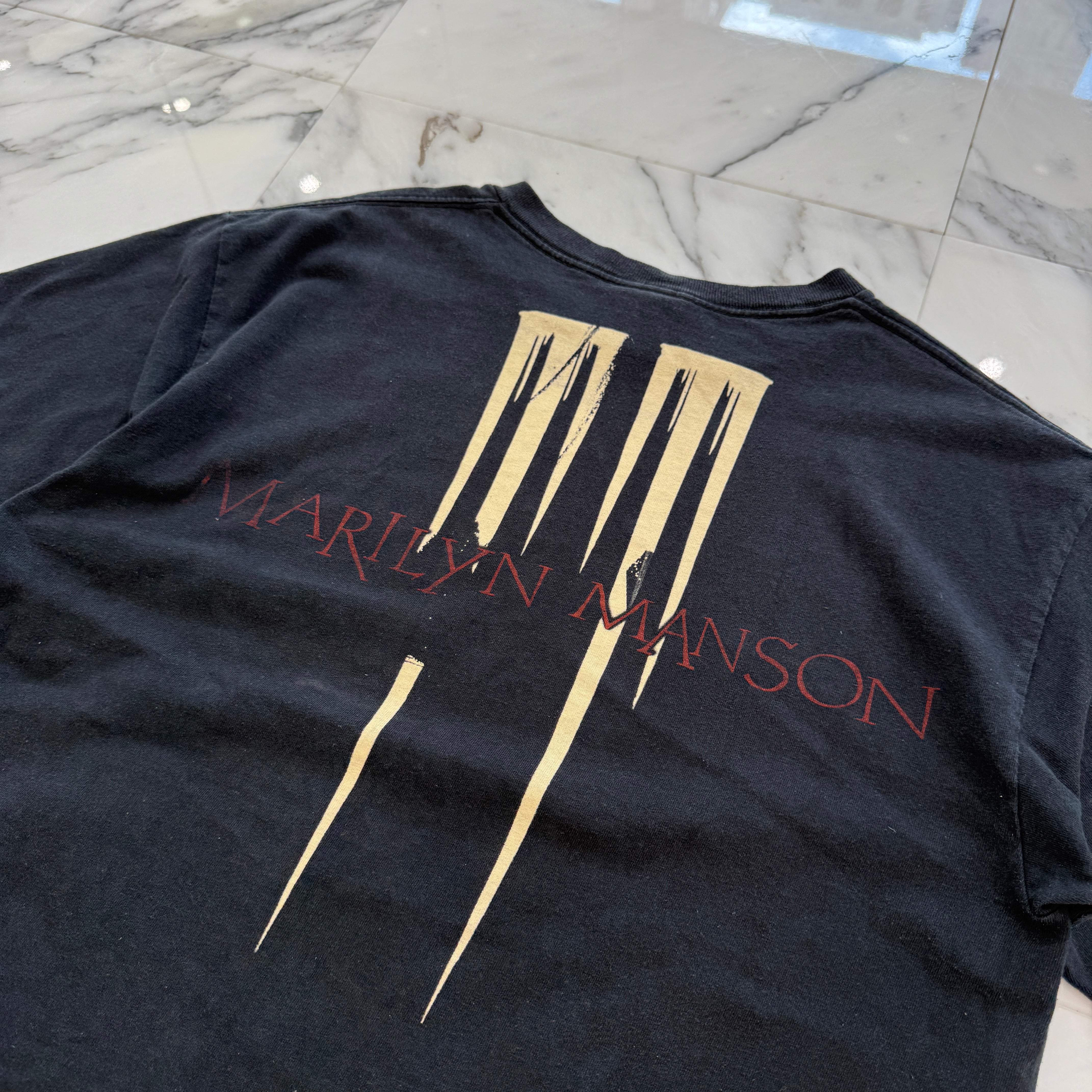 Vintage 00's MARILYN MANSON MM DOUBLESIDE DELTA S/S Tee Size L 00's マリリンマンソン MMダブルサイド デルタ社製 Tシャツ サイズL