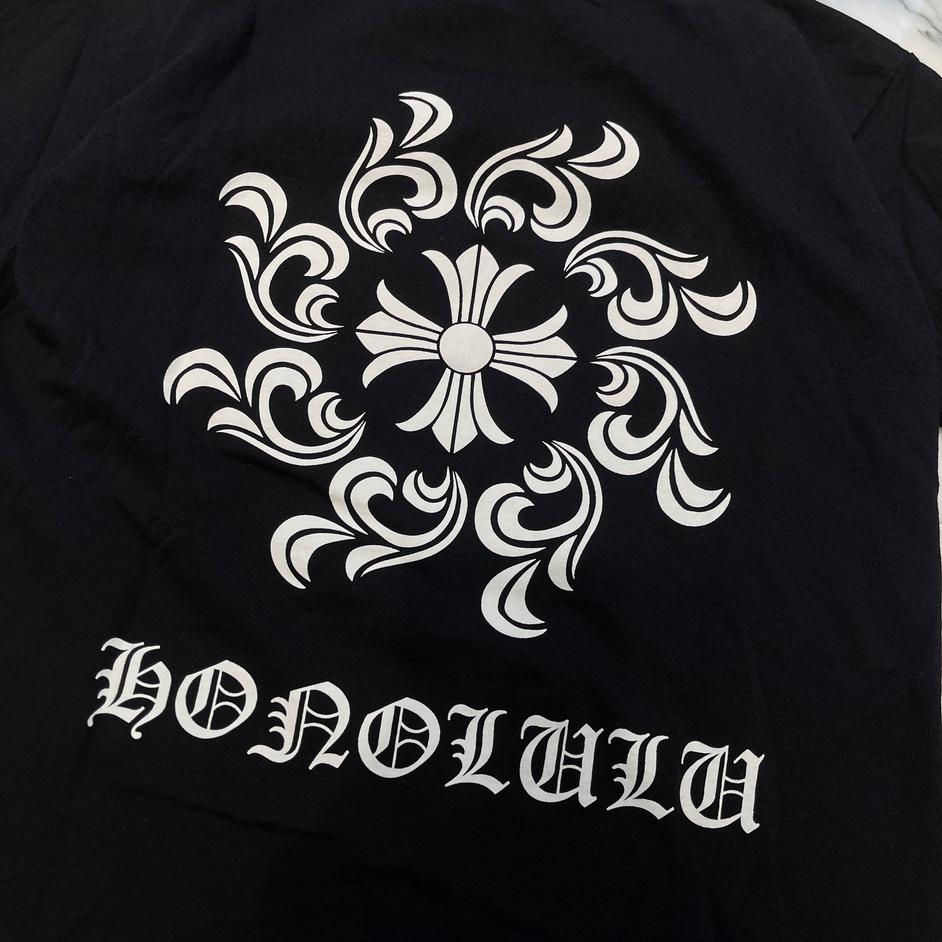 ◆送料込【Chrome Hearts】horseshoe ロゴ Tシャツ ホノルル限定 Chrome Hearts Honolulu Exclusive Horseshoe Black Short