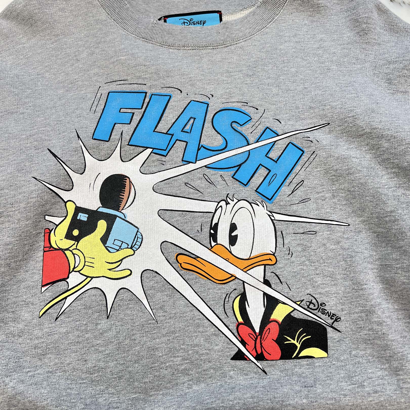 GUCCI × Disney 2021SS Donald Duck "FLASH" Print Sweatshirt 623245 XJDAJ Size XS グッチ × ディスニー ドナルドダック "フラッシュ" プリントスウェットシャツ サイズXS