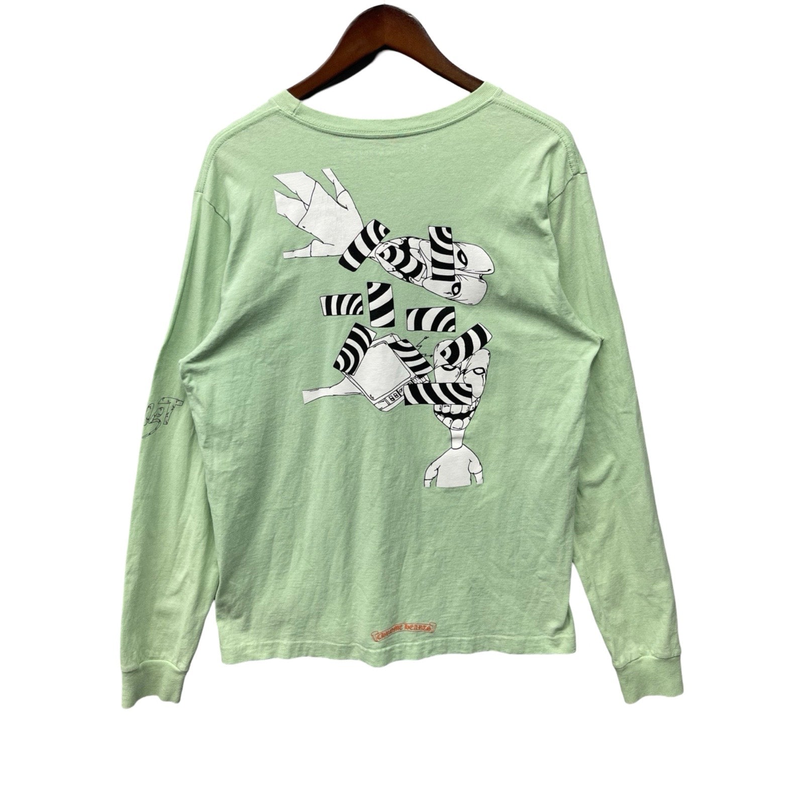 CHROME HEARTS × MATTY BOY 2019SS PPO SEAFORM GRN Long Sleeve Tee Size L