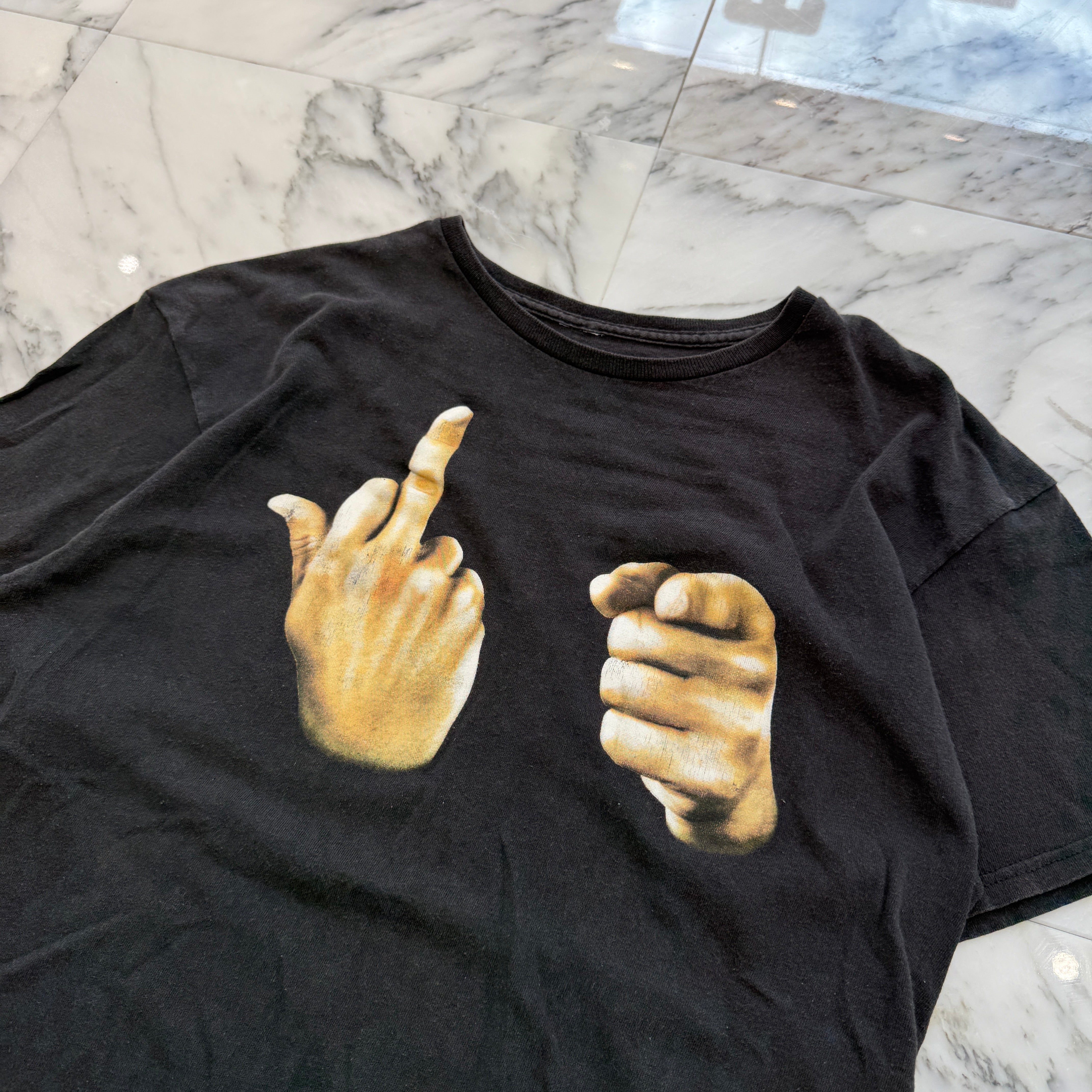 Vintage 00's SPENCERS "FUCK YOU HAND SIGN" S/S Tee 00's スペンサーズ "ファックユー ハンドサイン" Tシャツ