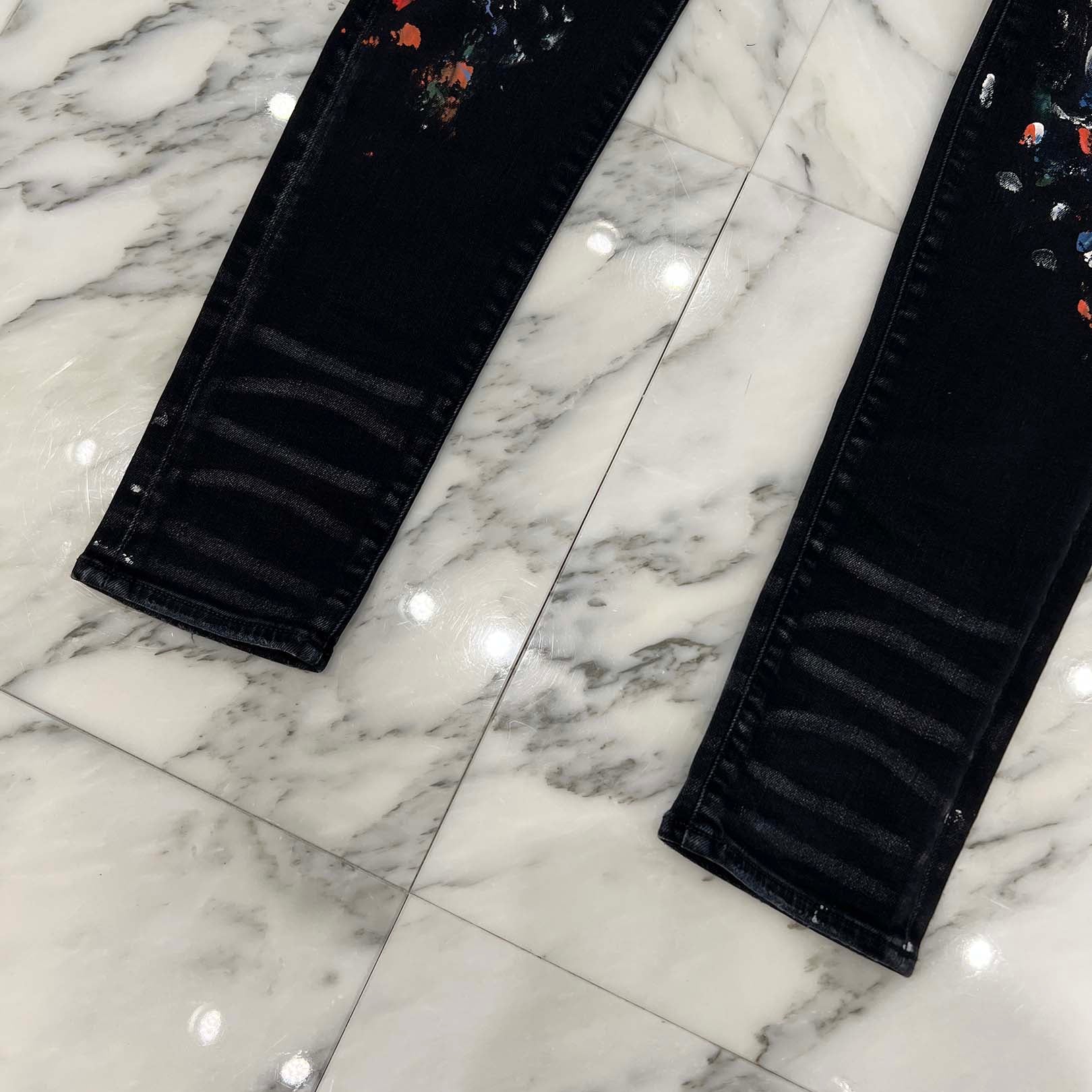 AMIRI MX-1 Paint Splatter Stretch Skinny Jeans Size 32 アミリ MX-1