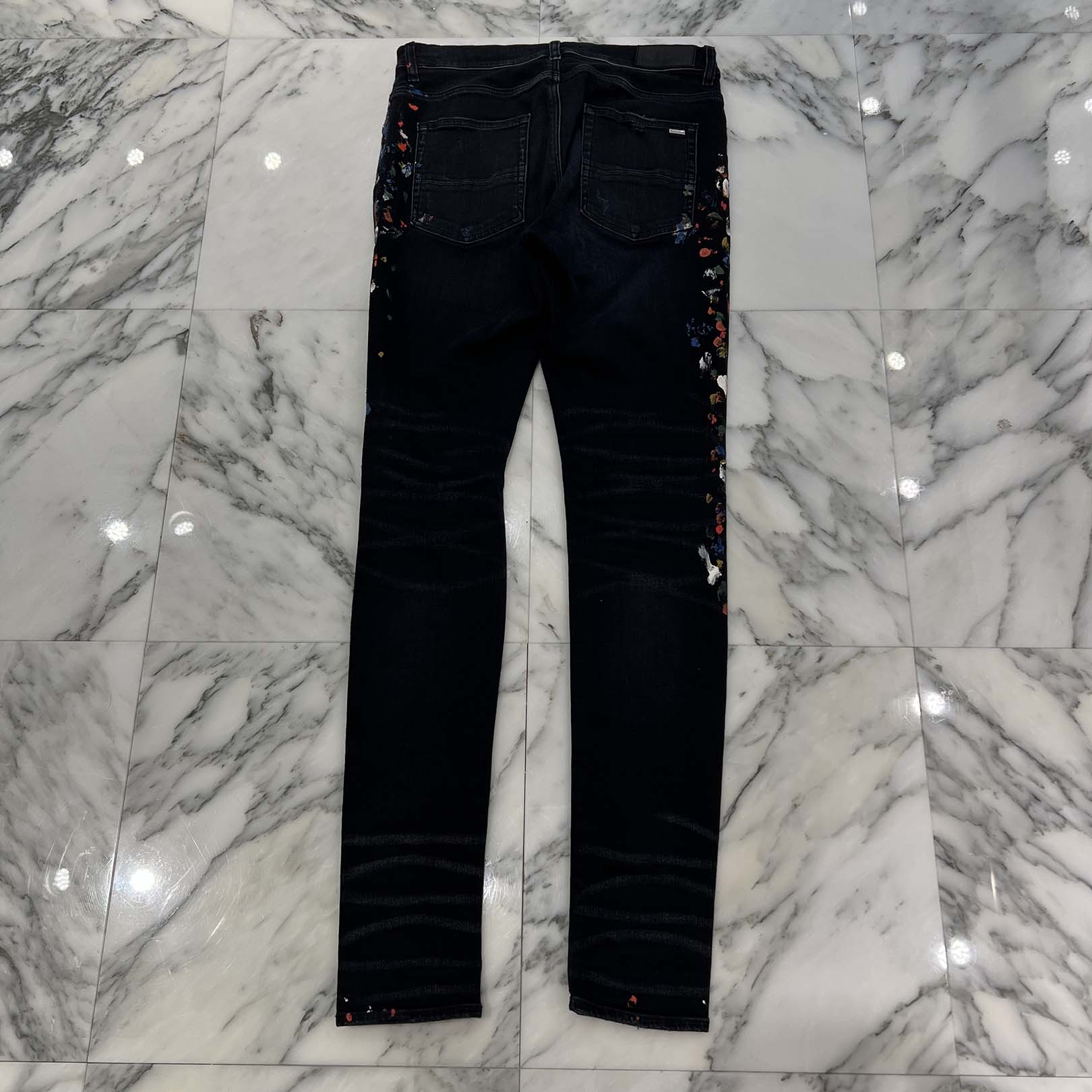 AMIRI MX-1 Paint Splatter Stretch Skinny Jeans Size 32 アミリ MX-1