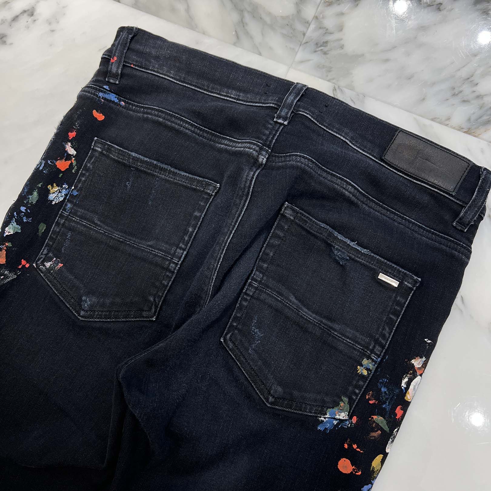 AMIRI MX-1 Paint Splatter Stretch Skinny Jeans Size 32 アミリ MX-1