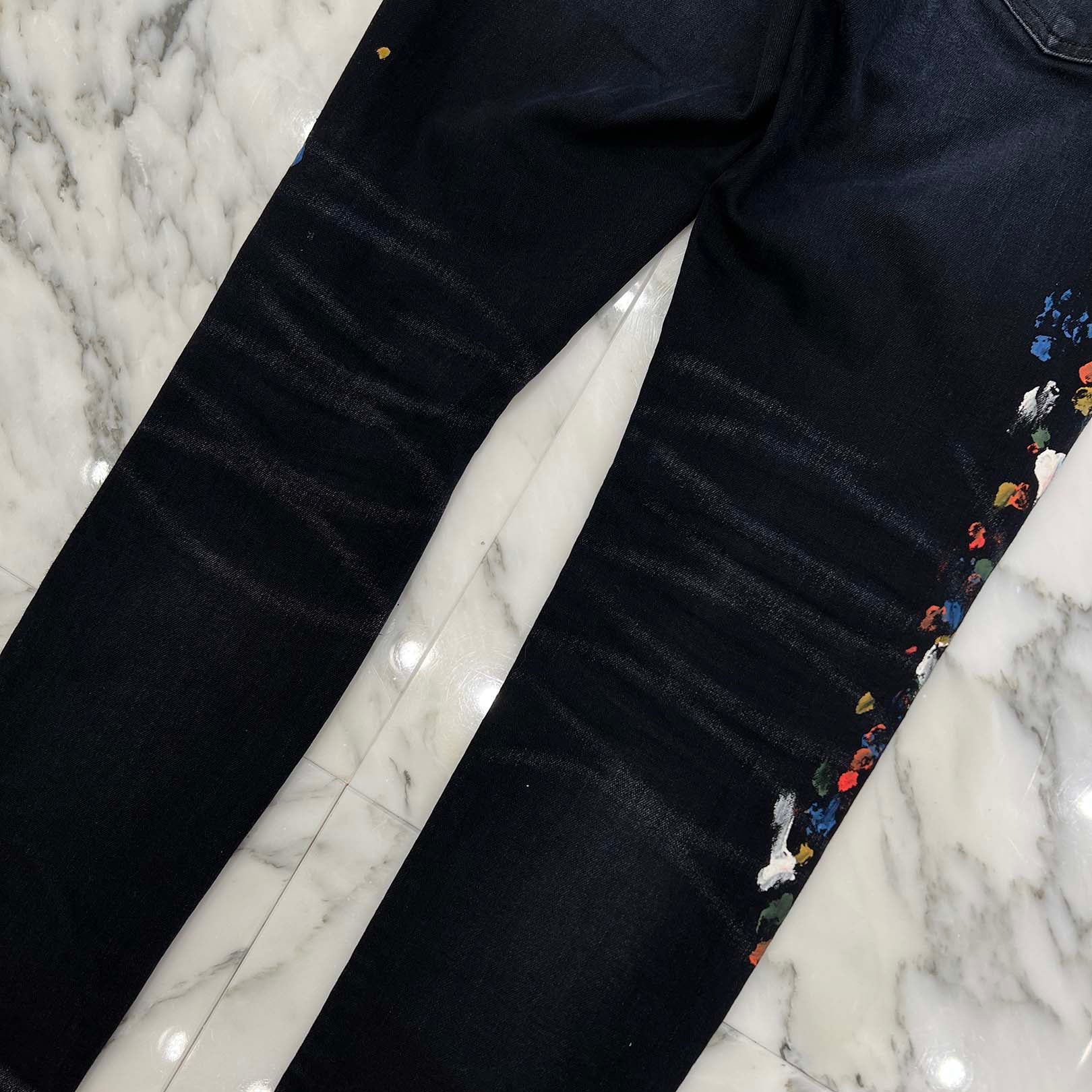 AMIRI MX-1 Paint Splatter Stretch Skinny Jeans Size 32 アミリ MX-1