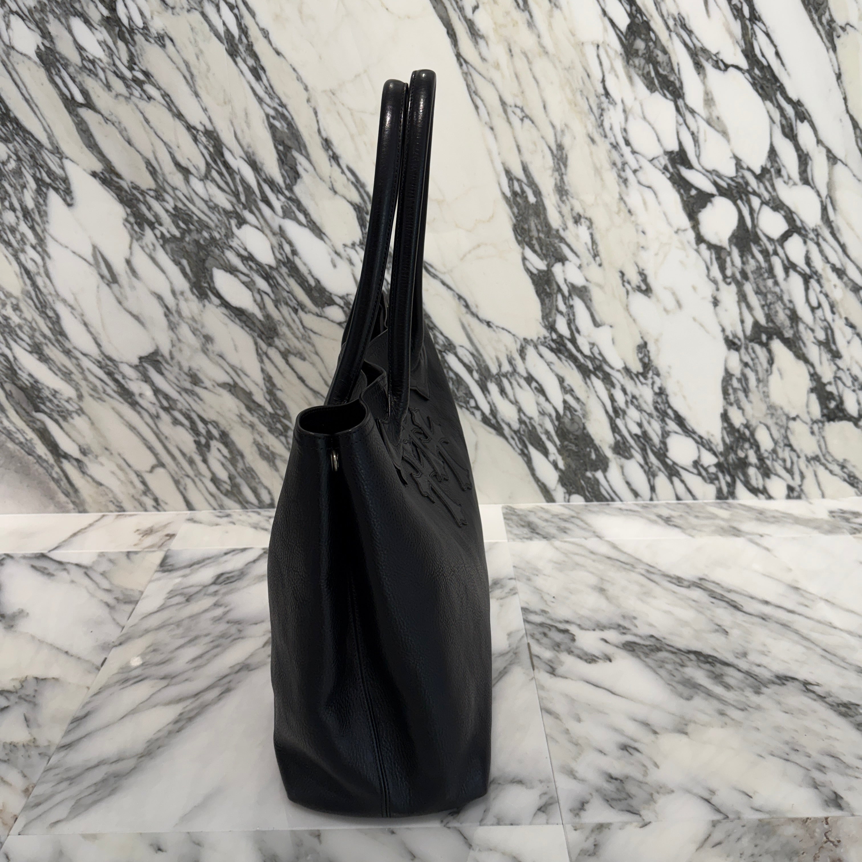 CHROME HEARTS 3 Cemetery Cross Patch Leather Tote Bag クロムハーツ 3セメタリークロス レザーパッチ トートバッグ