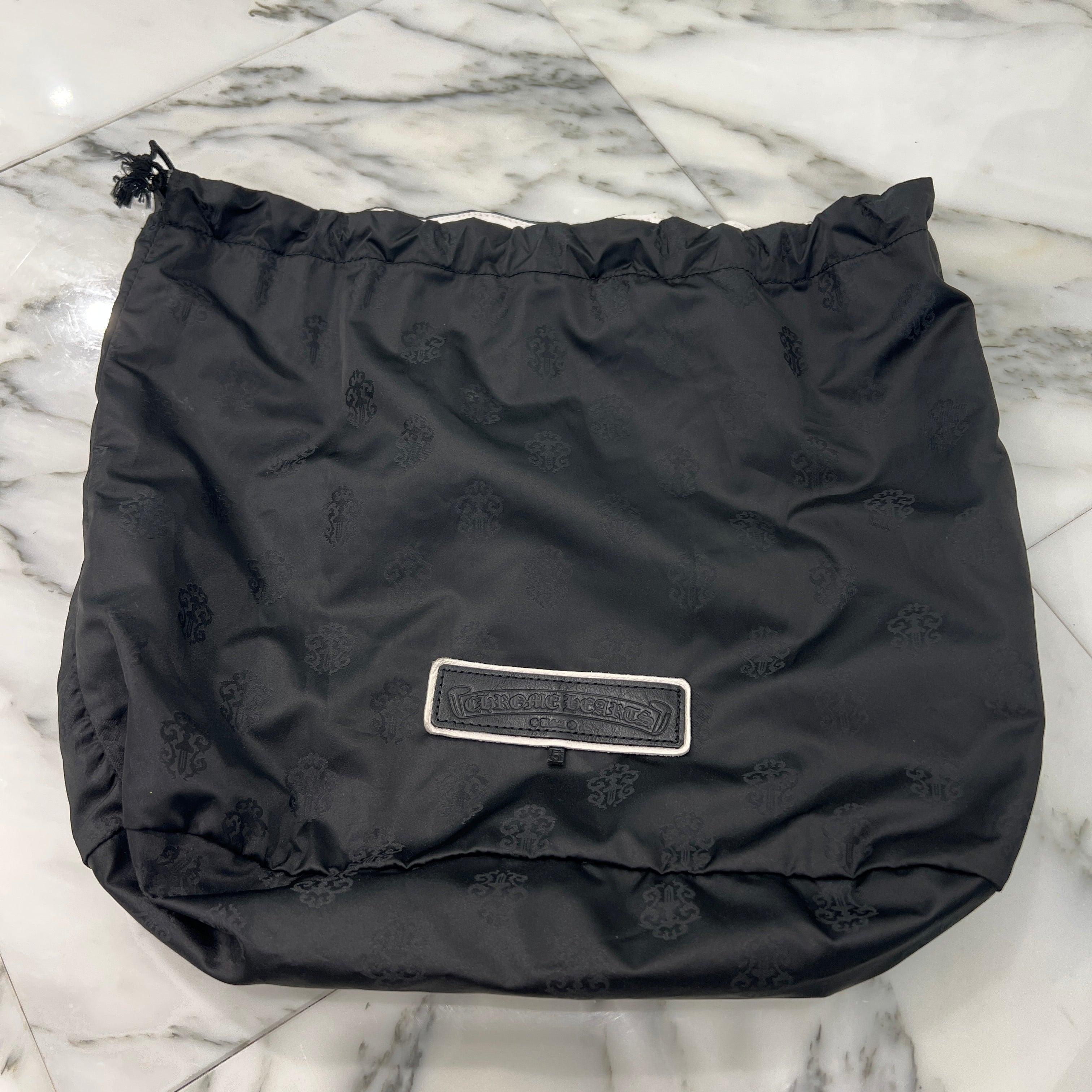 CHROME HEARTS DOG ADAMS Silver Cross Leather Shoulder Hand Bag クロムハーツ ドッグアダムズ シルバークロス レザー ショルダー ハンドバッグ