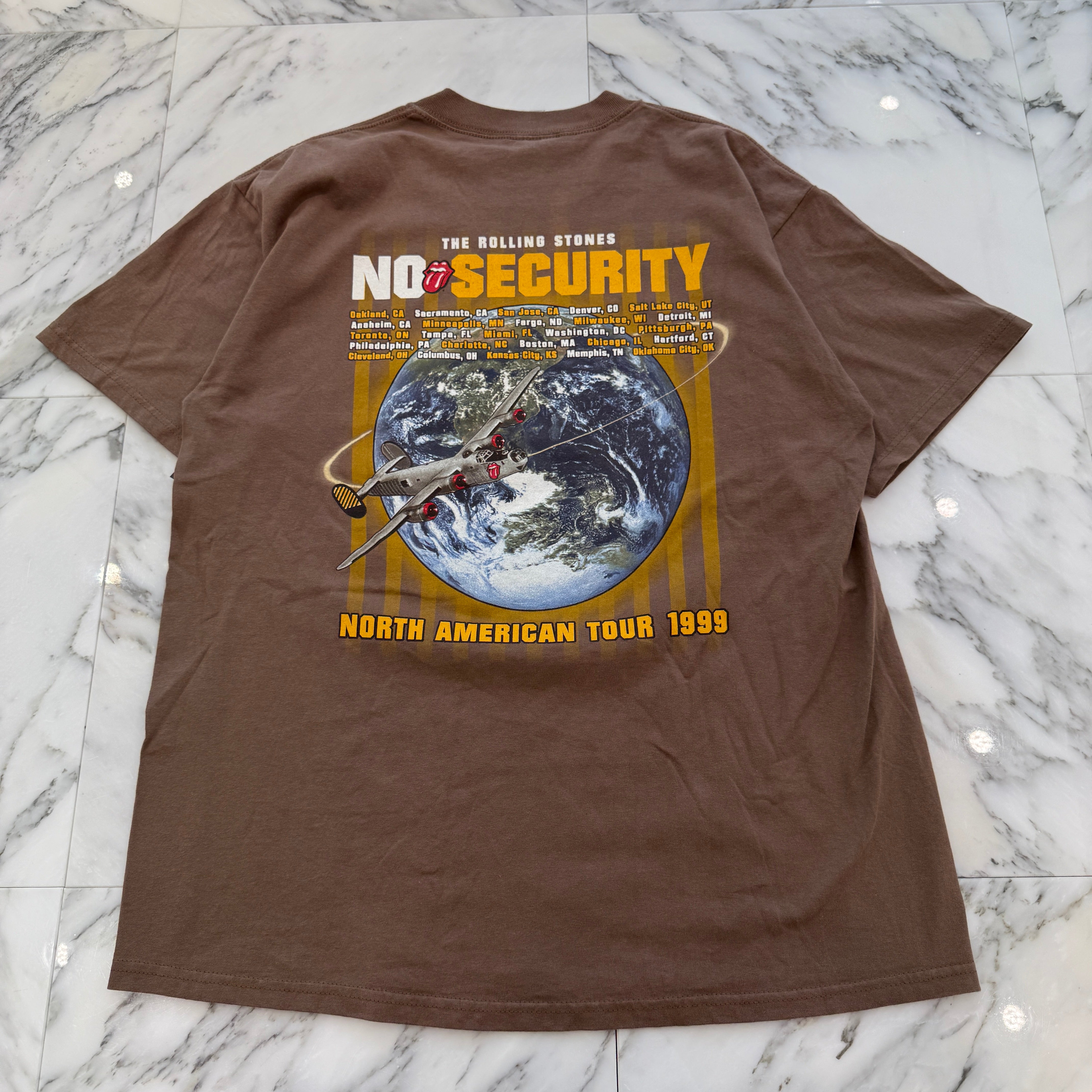 Vintage 90's The Rolling Stones "NO SECURITY NORTH AMERICAN TOUR 1999" GILDAN S/S Tee Size XL 90's ローリング・ストーンズ "ノー・セキュリティ ノースアメリカ ツアー 1999" ギルダン社製 Tシャツ サイズXL