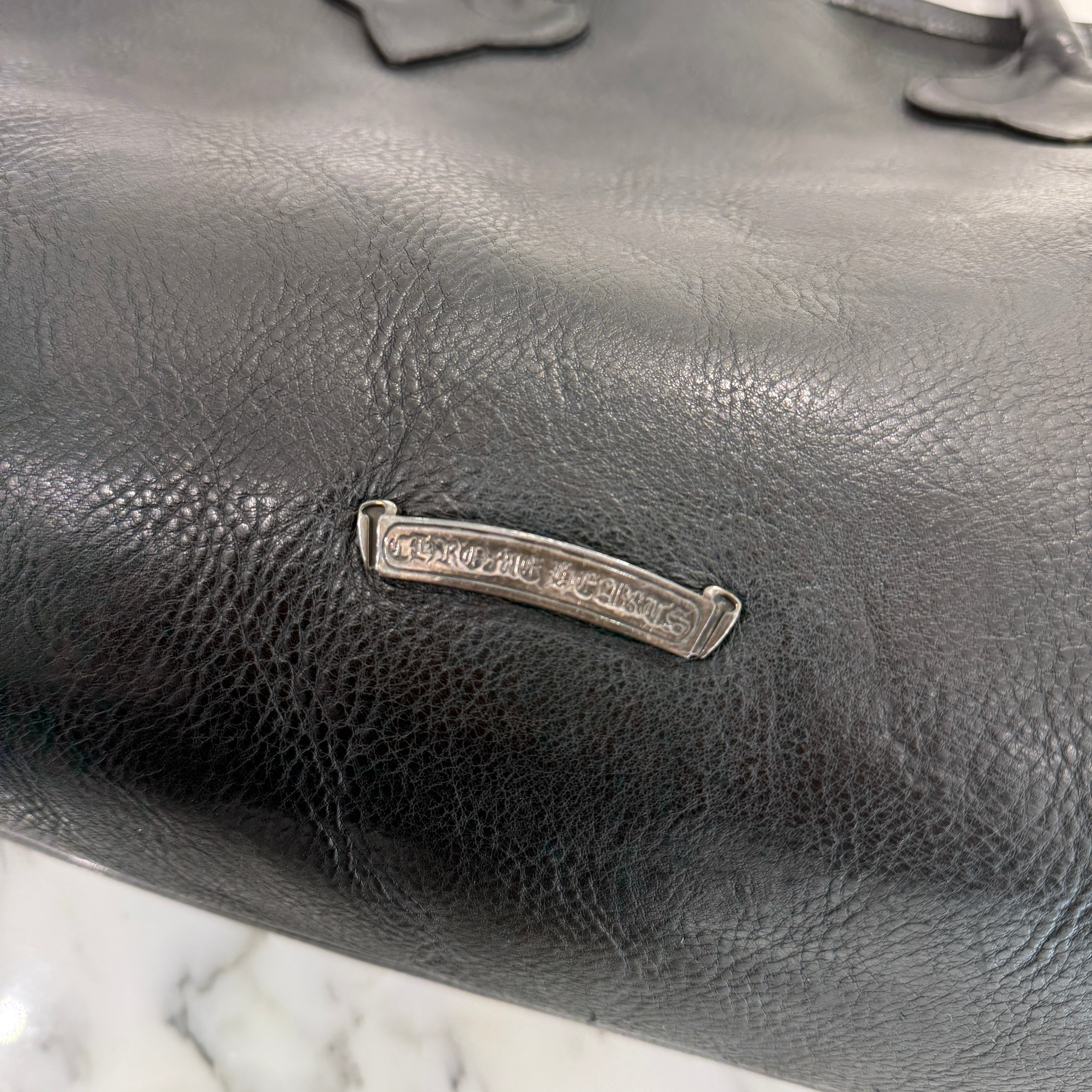 CHROME HEARTS 3 Cemetery Cross Patch Leather Tote Bag クロムハーツ 3セメタリークロス レザーパッチ トートバッグ