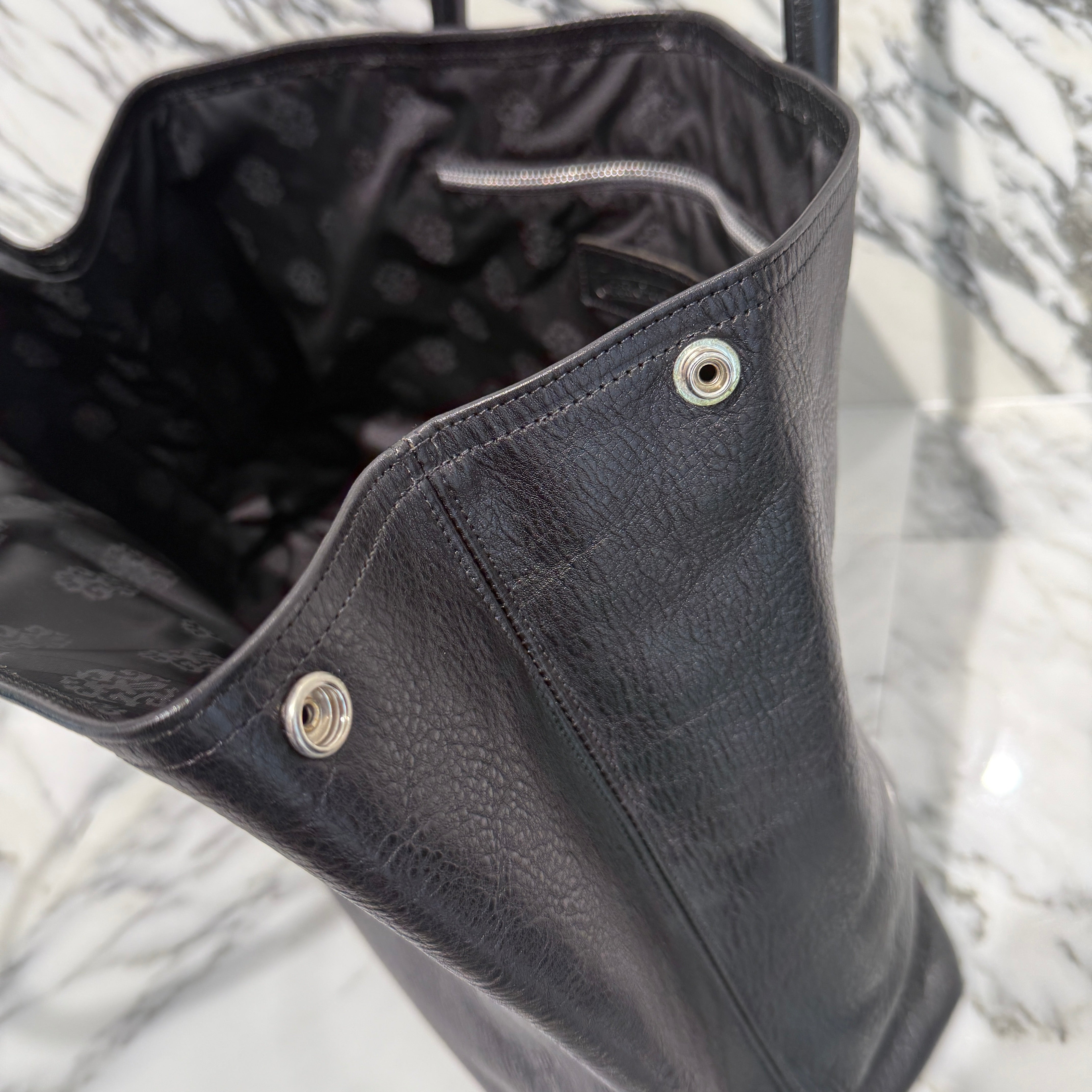 CHROME HEARTS 3 Cemetery Cross Patch Leather Tote Bag クロムハーツ 3セメタリークロス レザーパッチ トートバッグ