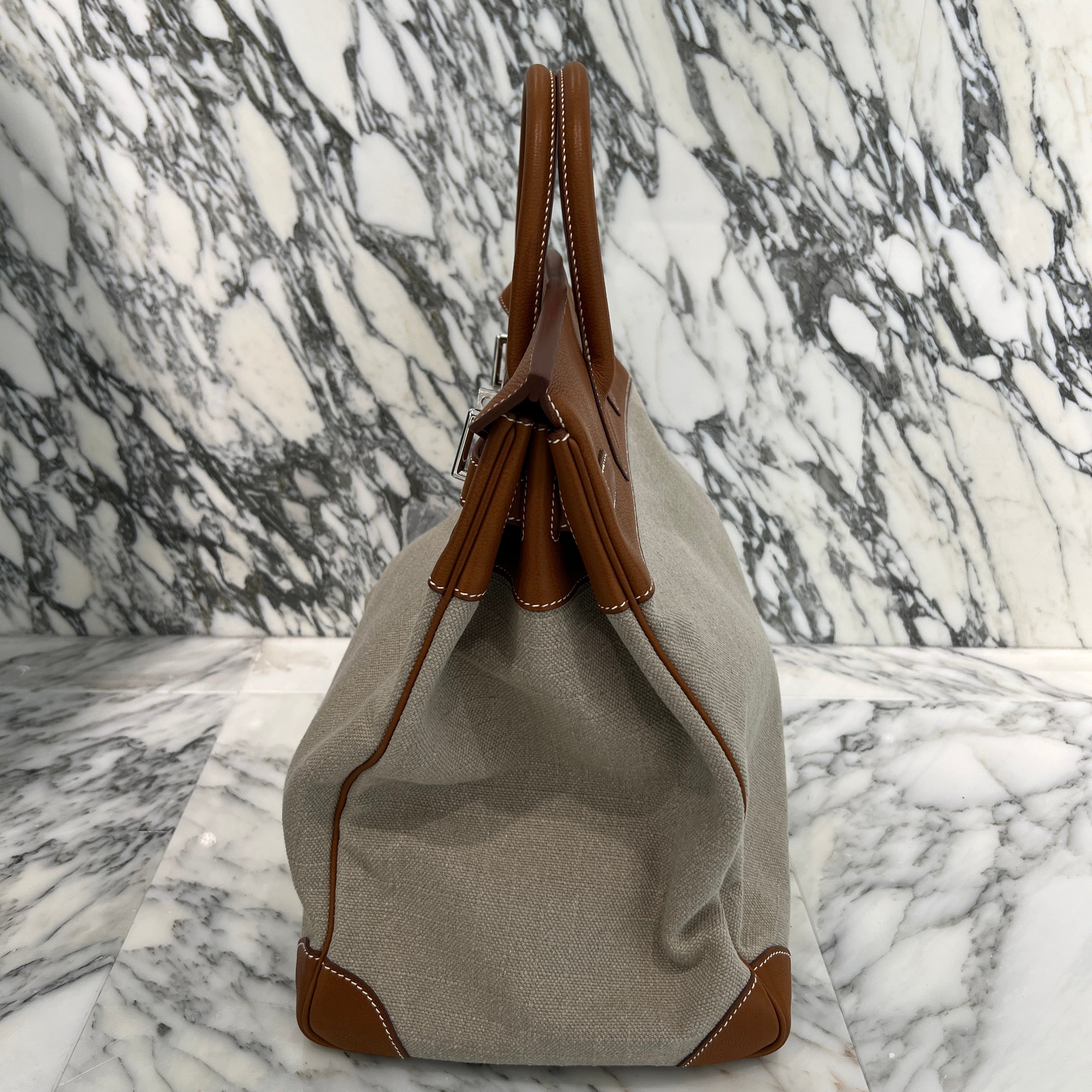 HERMES Haut a Courroies 40 Leather Hand Bag W刻印 エルメス