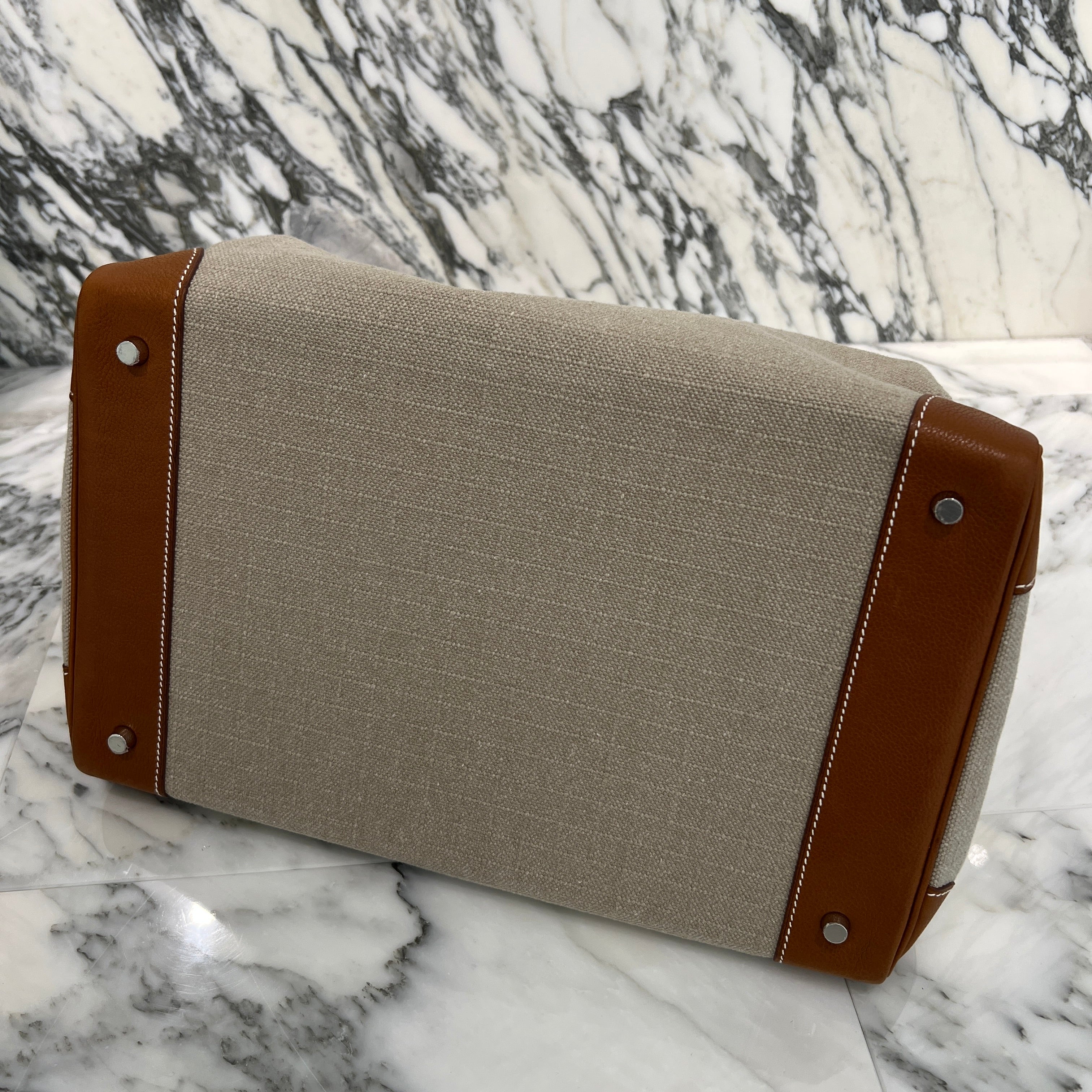 HERMES Haut a Courroies 40 Leather Hand Bag W刻印 エルメス オータクロア 40 レザーハンドバッグ W刻印