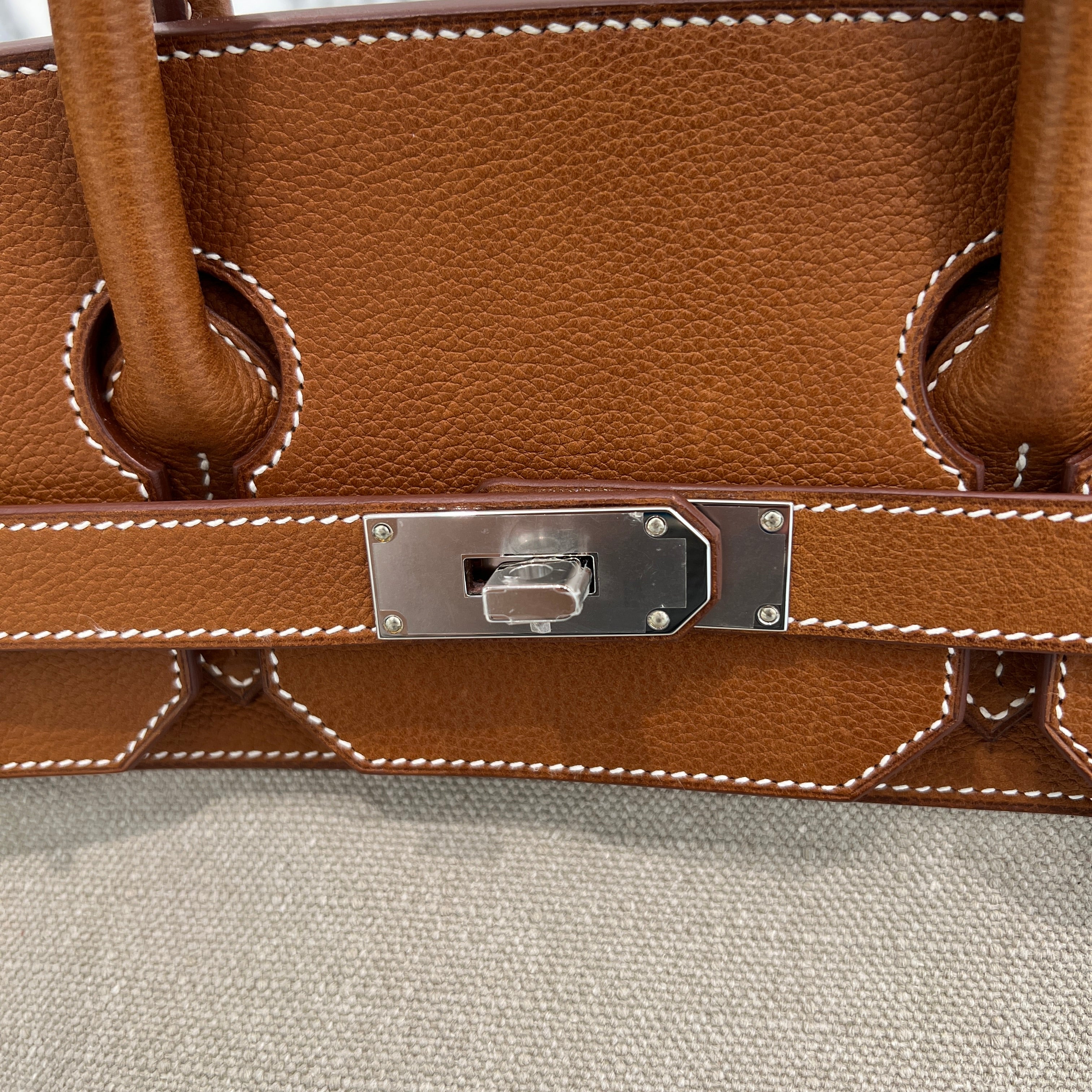 HERMES Haut a Courroies 40 Leather Hand Bag W刻印 エルメス オータクロア 40 レザーハンドバッグ W刻印