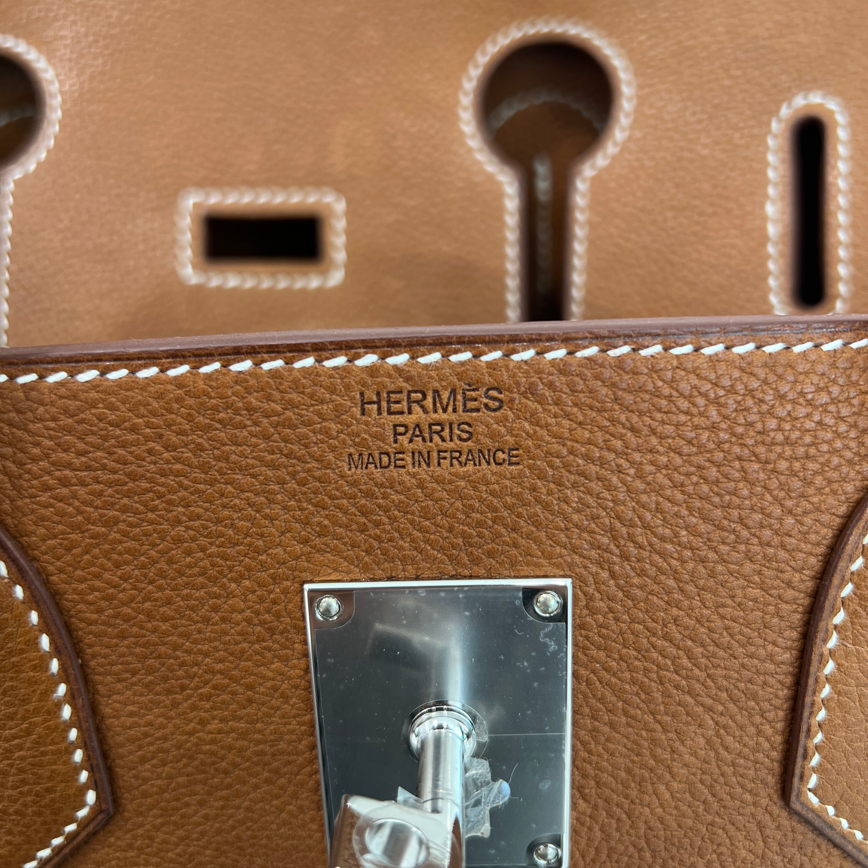HERMES Haut a Courroies 40 Leather Hand Bag W刻印 エルメス オータクロア 40 レザーハンドバッグ W刻印