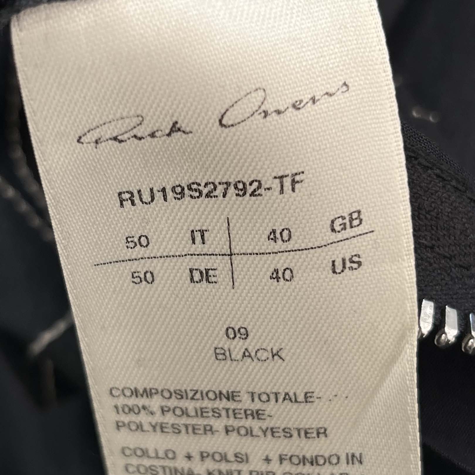 Rick Owens 2019SS Shoulder Pocket Raglan Bomber Jacket RU19S2792-TF Size 50 リックオウエンス 肩ポケットラグランボンバージャケット サイズ50