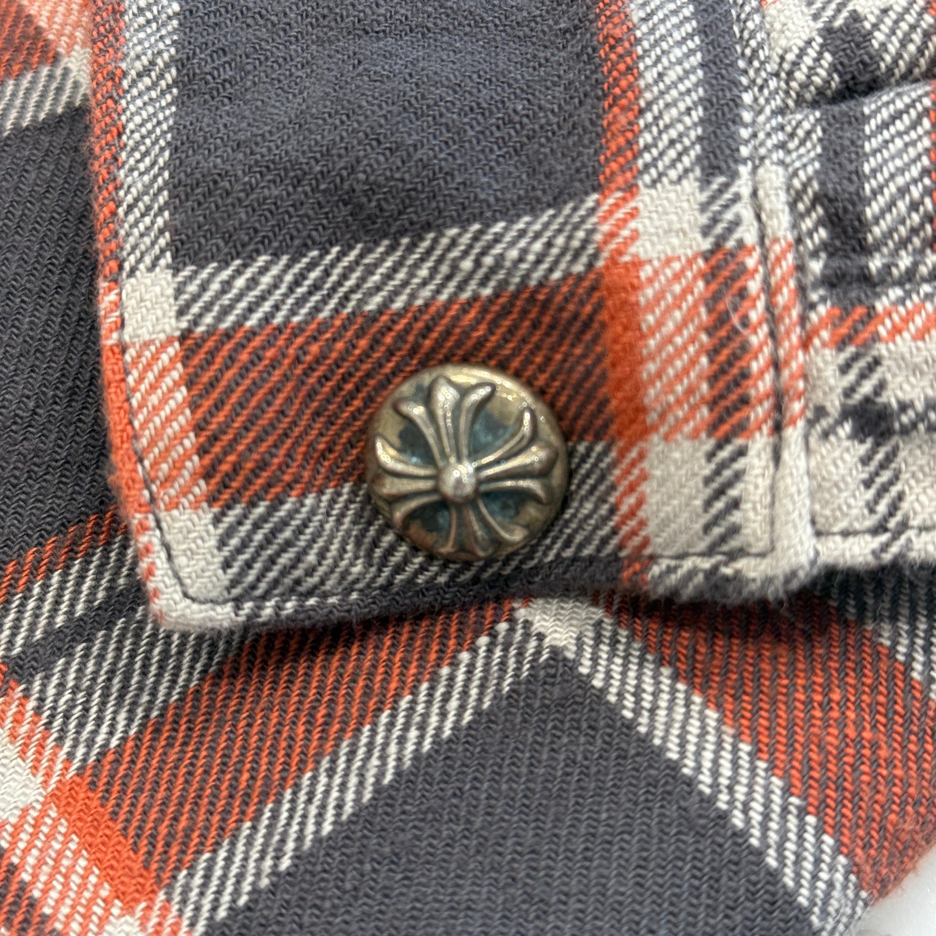 CHROME HEARTS YNOT Workn Padded FLANNEL CHECK SHIRT JACKET Size L クロムハーツ ワイノット ワーキンパデッド フランネルチェック シャツジャケット サイズL