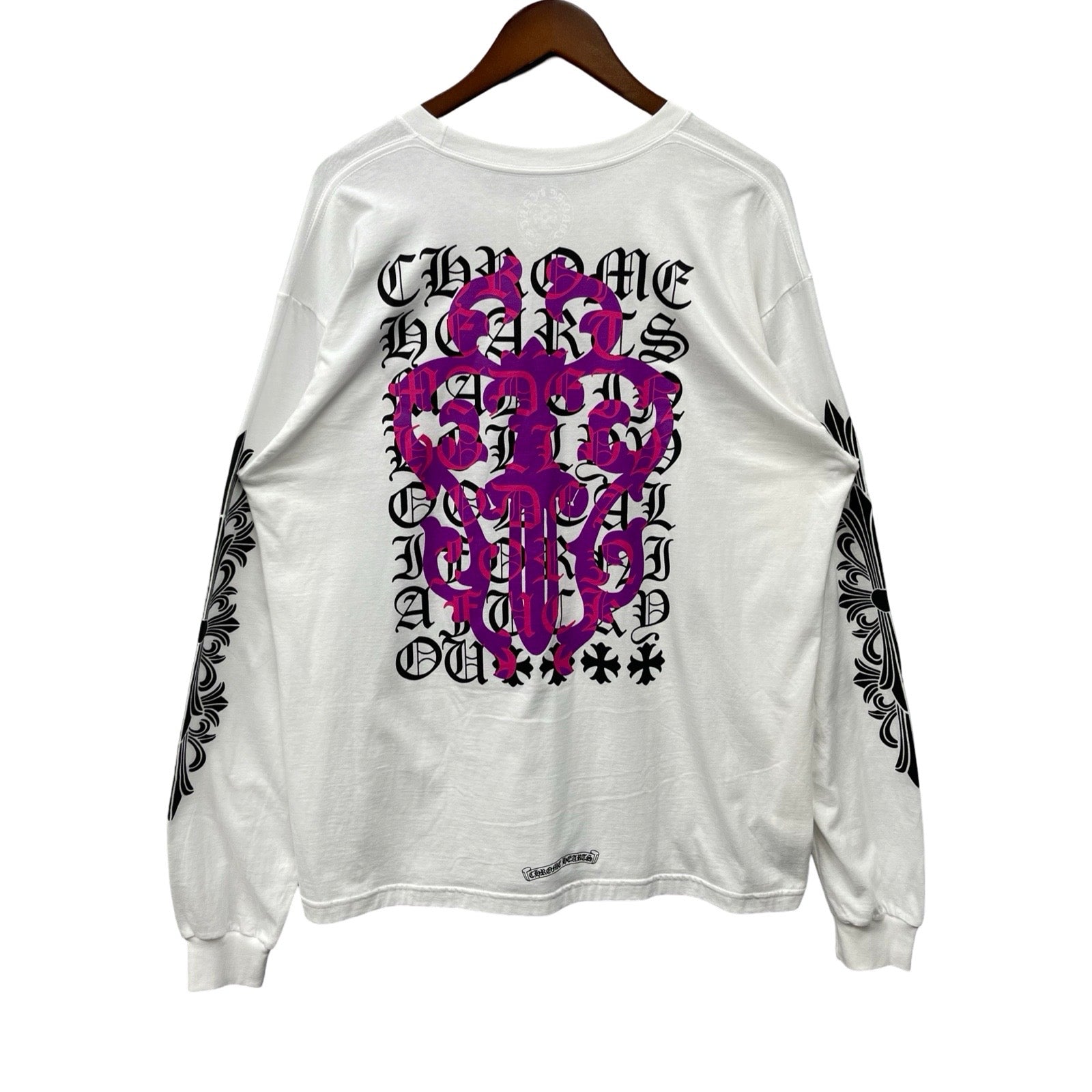 CHROME HEARTS Dagger Eye Chart Long Sleeve Tee Size XXL