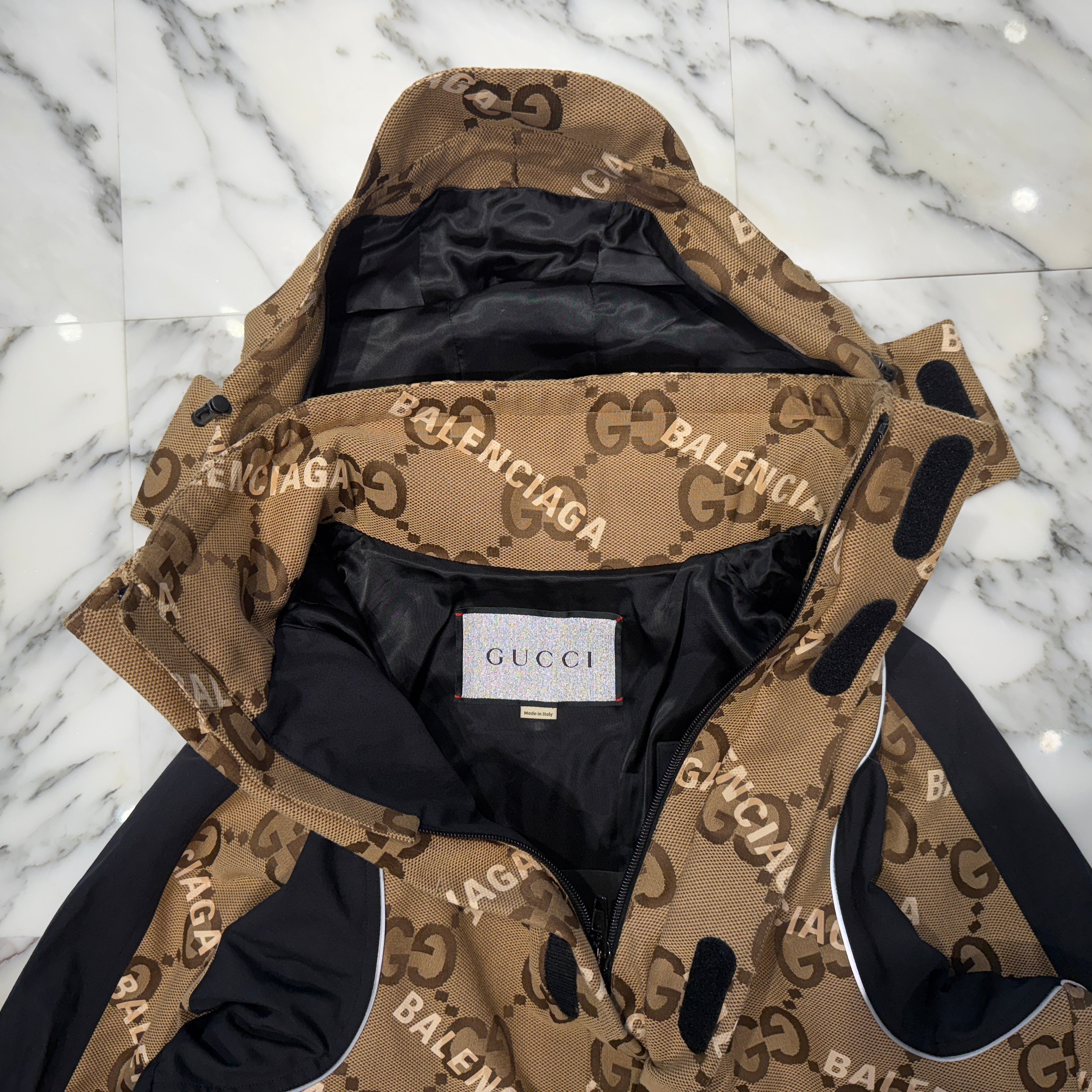 GUCCI × BALENCIAGA 2021AW The Hacker Project Jumbo GG Jacket Size 44 グッチ×バレンシアガ ザ ハッカー プロジェクト ジャンボ GG ジャケット サイズ44