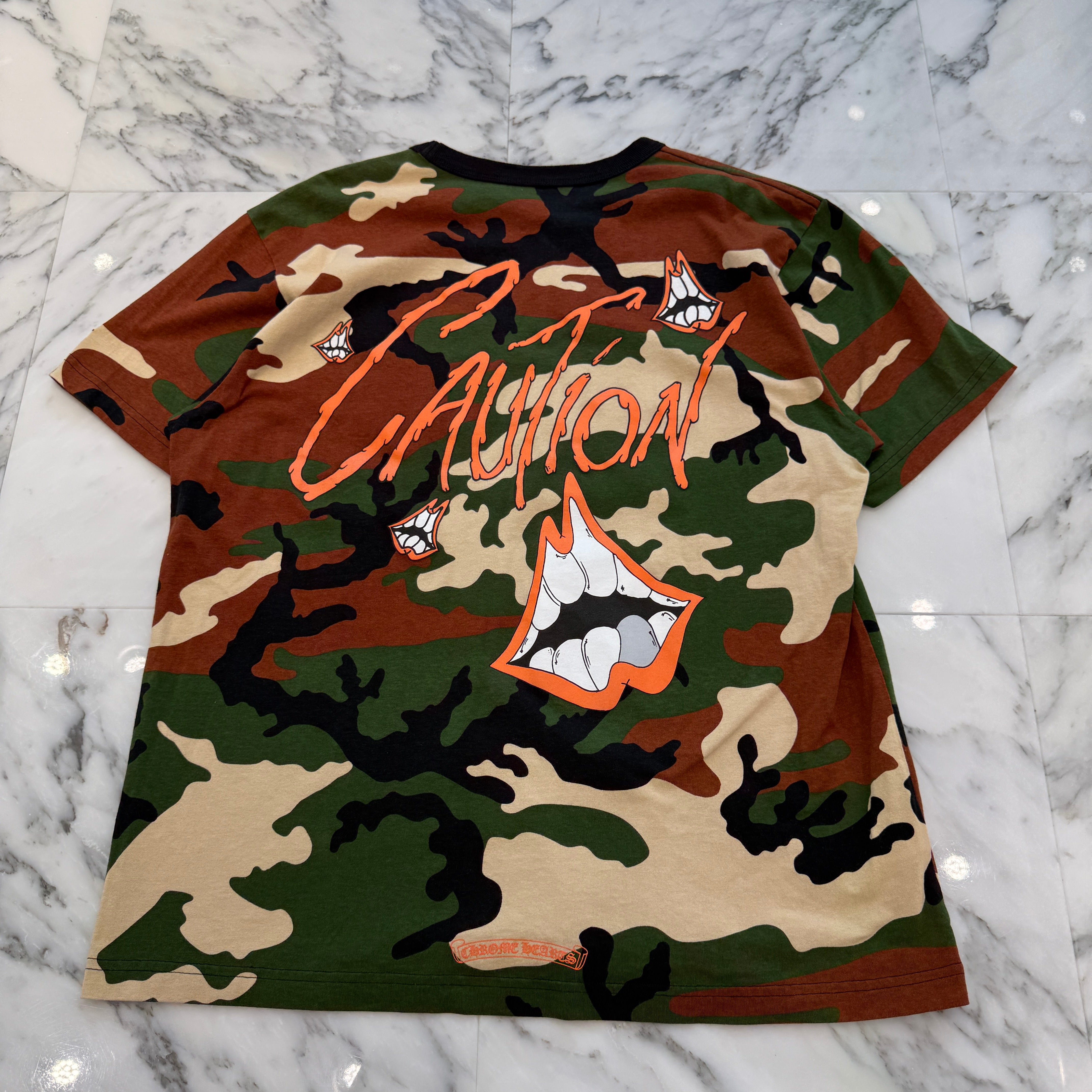 CHROME HEARTS × MATTY BOY 2022SS PPO CAUTION Tee Size XXL クロムハーツ × マッティボーイ コーションTシャツ サイズXXL