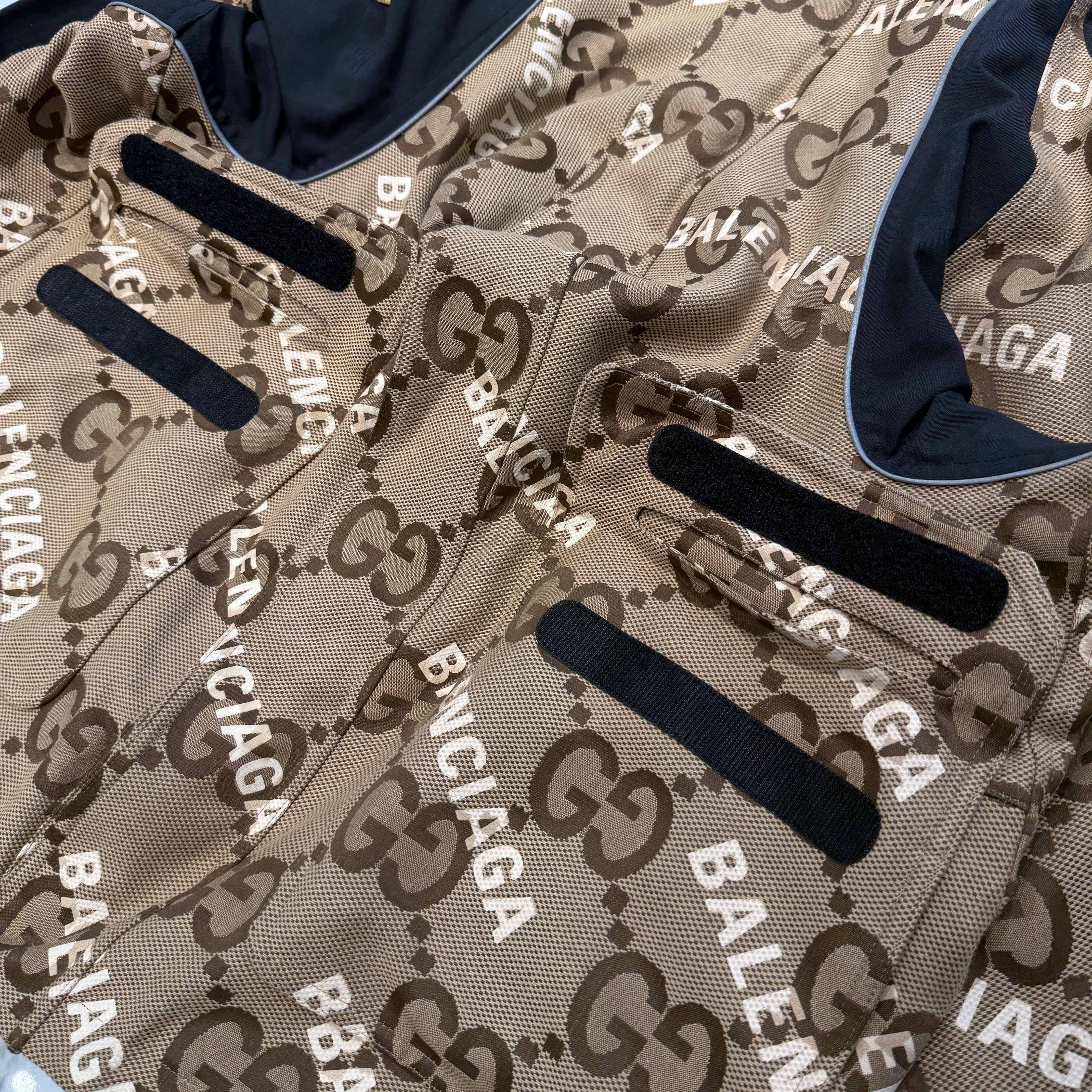 GUCCI × BALENCIAGA 2021AW The Hacker Project Jumbo GG Jacket Size 44 グッチ×バレンシアガ ザ ハッカー プロジェクト ジャンボ GG ジャケット サイズ44