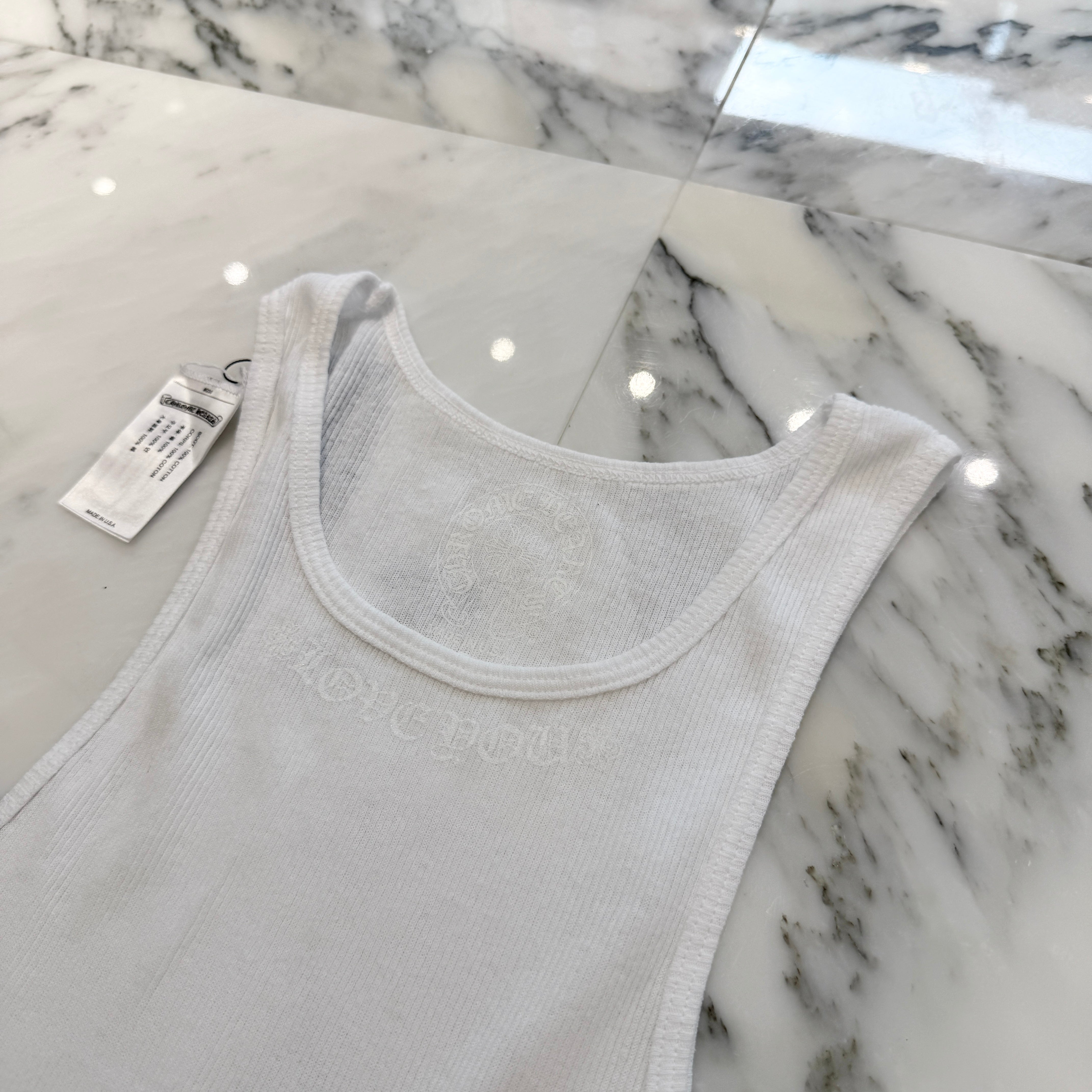 CHROME HEARTS CANNES Limited Love You BS FLARE Print Tank Top Size S クロムハーツ カンヌ限定 ラブユー BSフレア プリント タンクトップ サイズS