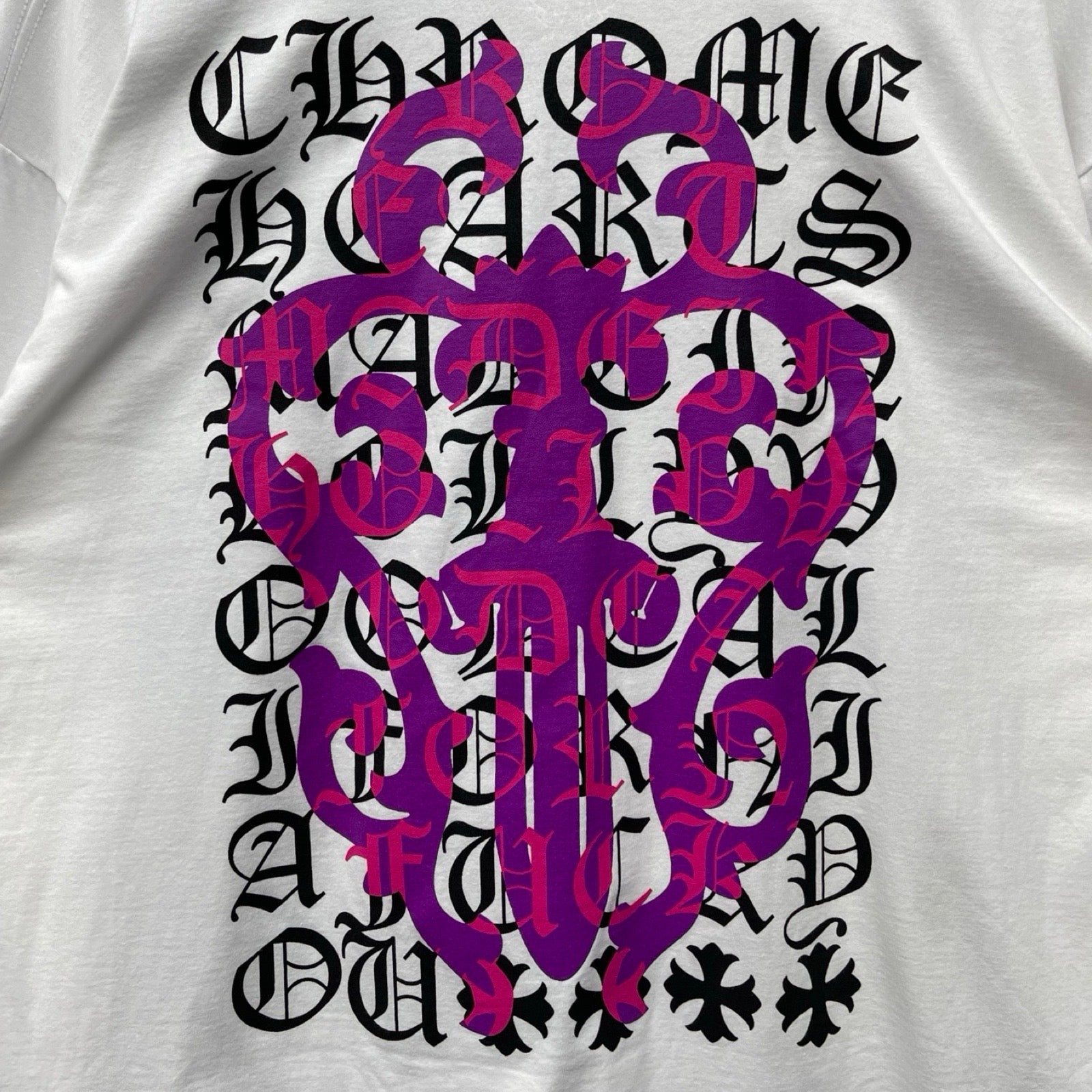 CHROME HEARTS Dagger Eye Chart Long Sleeve Tee Size XXL