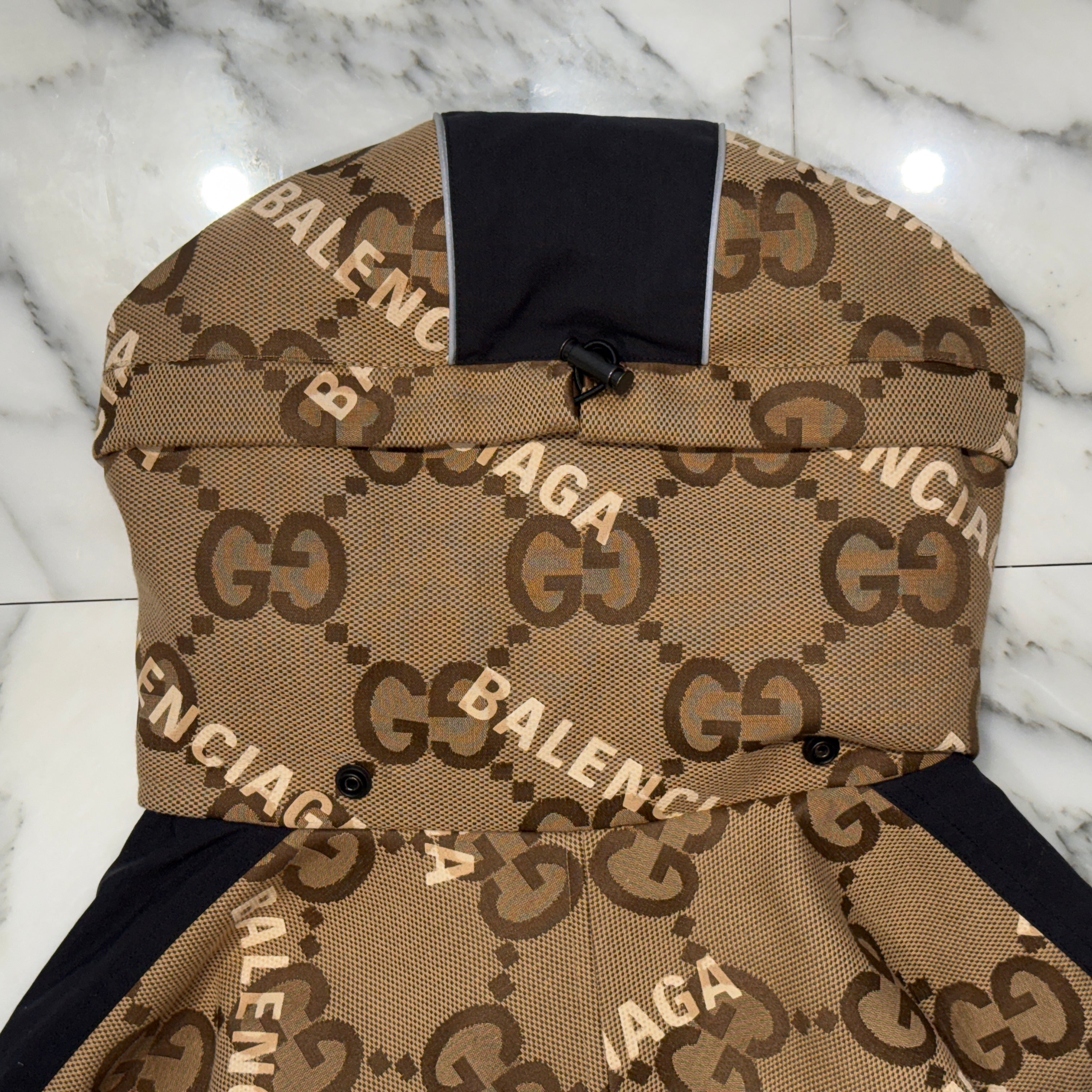 GUCCI × BALENCIAGA 2021AW The Hacker Project Jumbo GG Jacket Size 44 グッチ×バレンシアガ ザ ハッカー プロジェクト ジャンボ GG ジャケット サイズ44