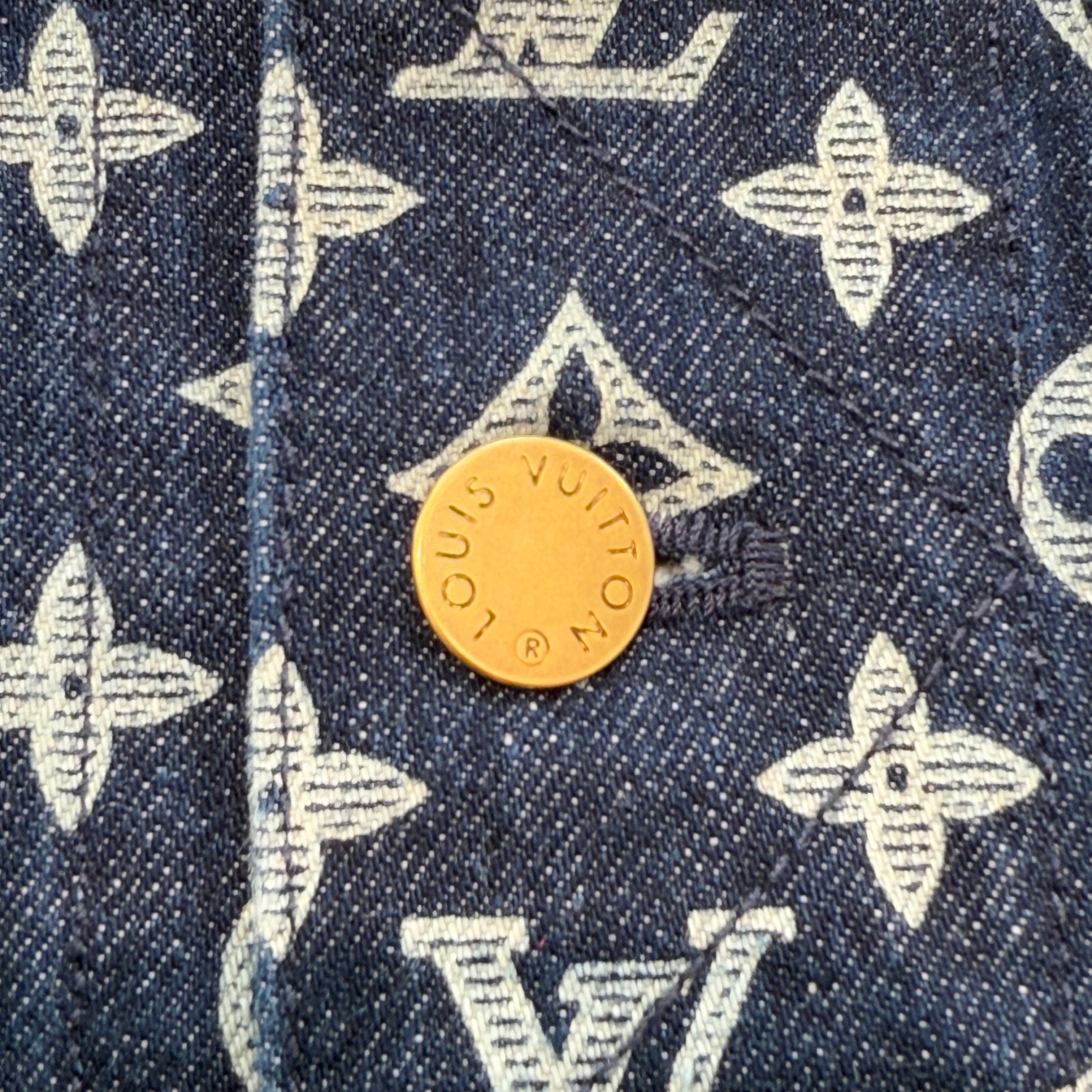 LOUIS VUITTON 2018AW Monogram Jacquard Denim Jacket 1A46V8 Size 44 ルイヴィトン モノグラム ジャカード デニム ジャケット サイズ44