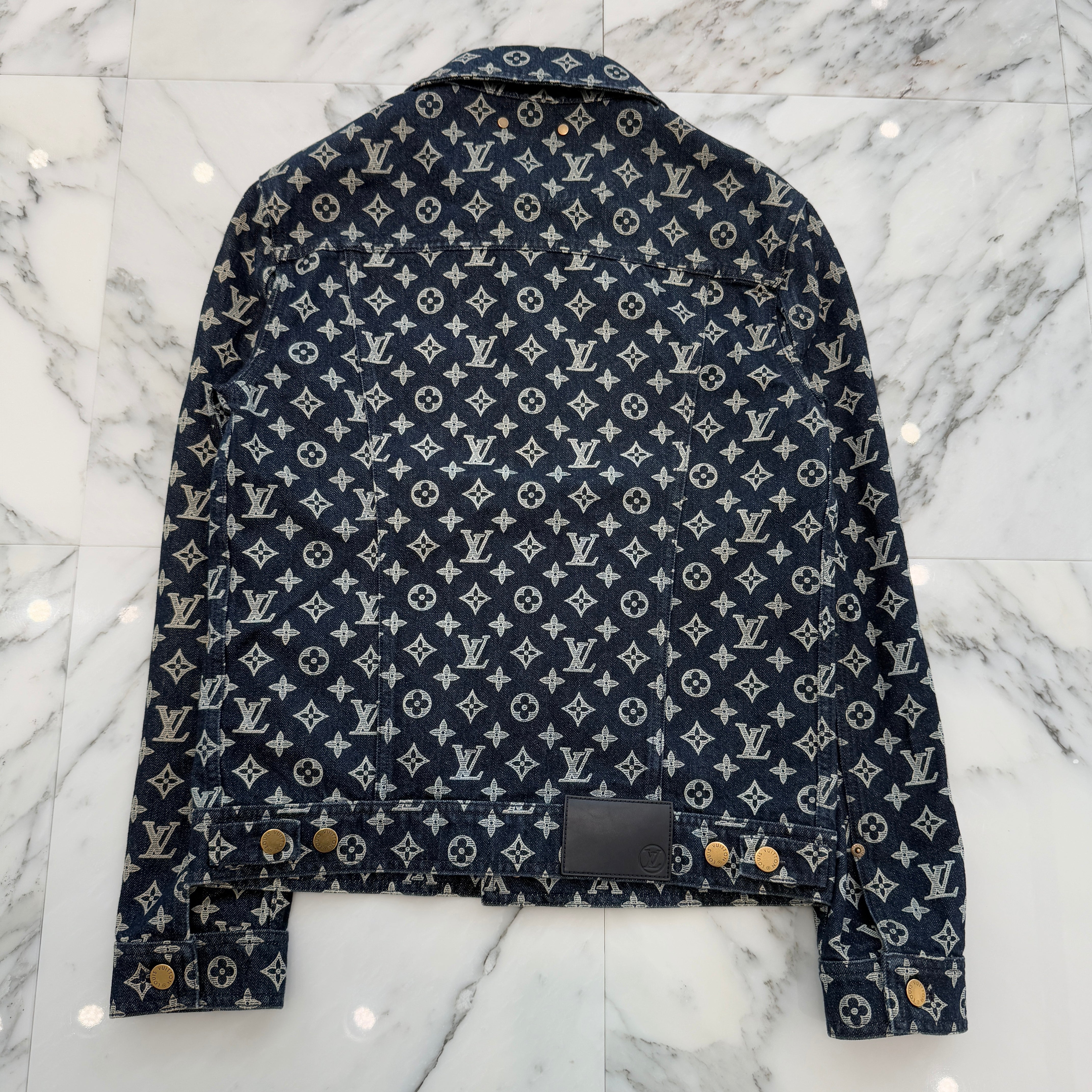 LOUIS VUITTON 2018AW Monogram Jacquard Denim Jacket 1A46V8 Size 44 ルイヴィトン モノグラム ジャカード デニム ジャケット サイズ44