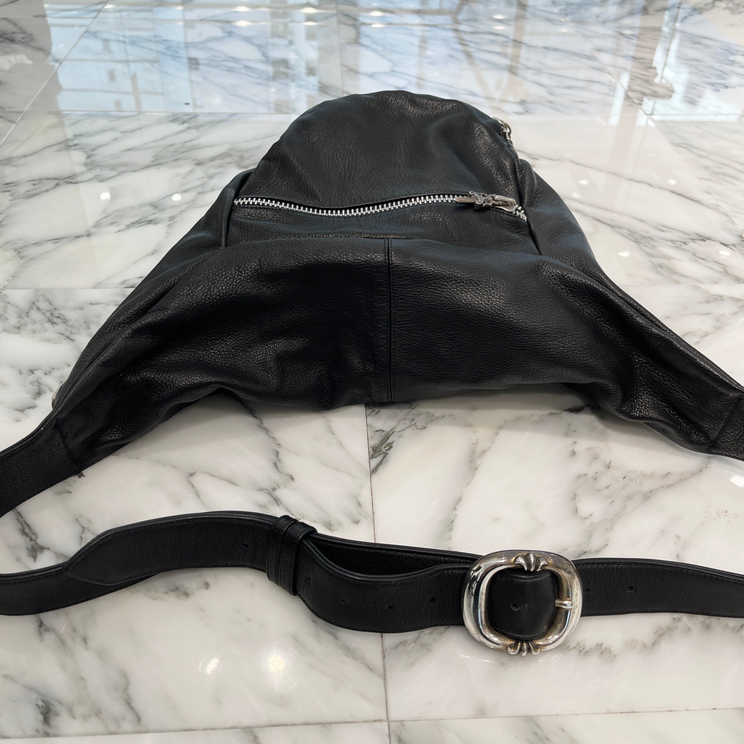 CHROME HEARTS 1 SNAT PACK MEDIUM LEATHER WAIST BAG Size XL