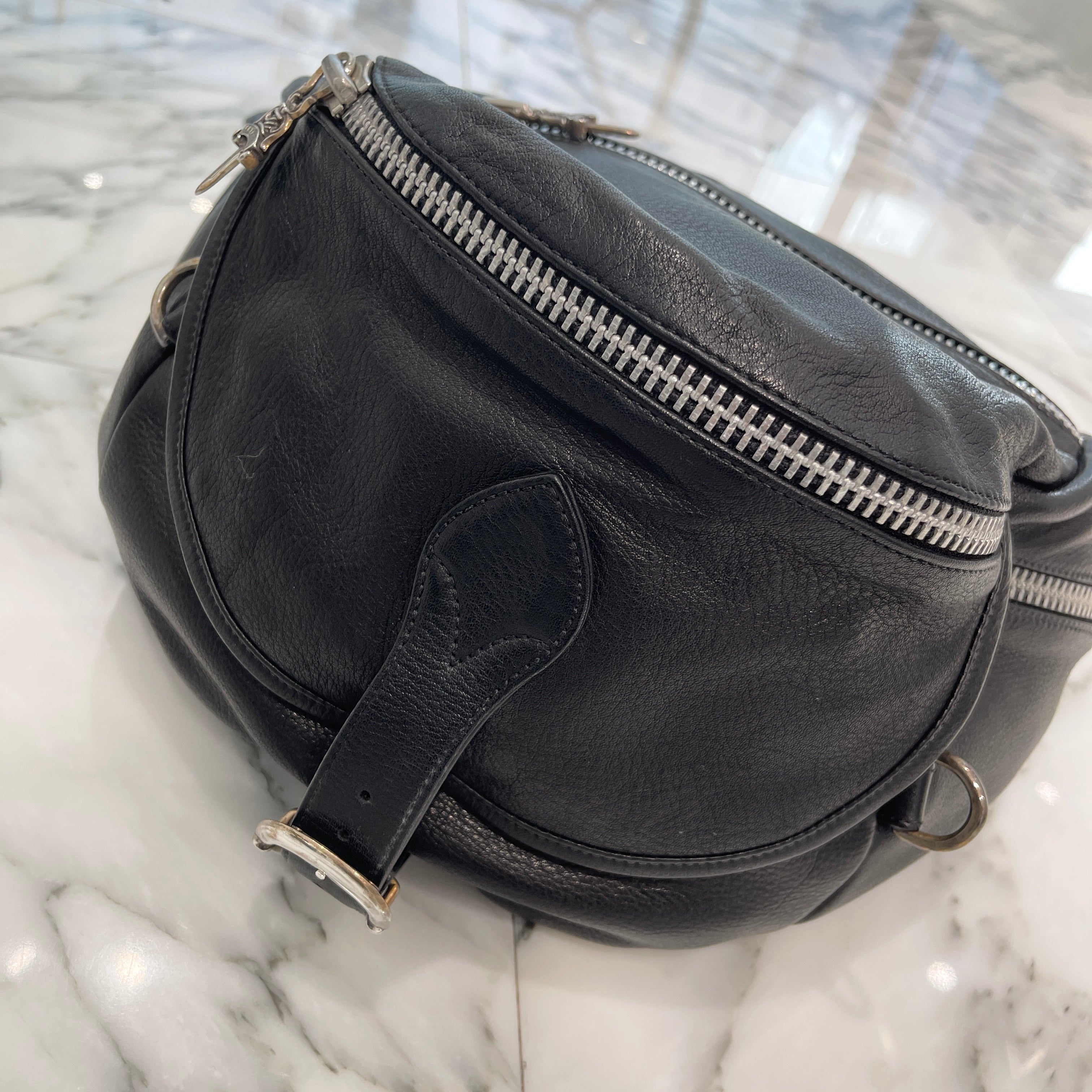 CHROME HEARTS 1 SNAT PACK MEDIUM LEATHER WAIST BAG Size XL クロムハーツ 1スナットパック ミディアムレザー ウェストバッグ サイズXL