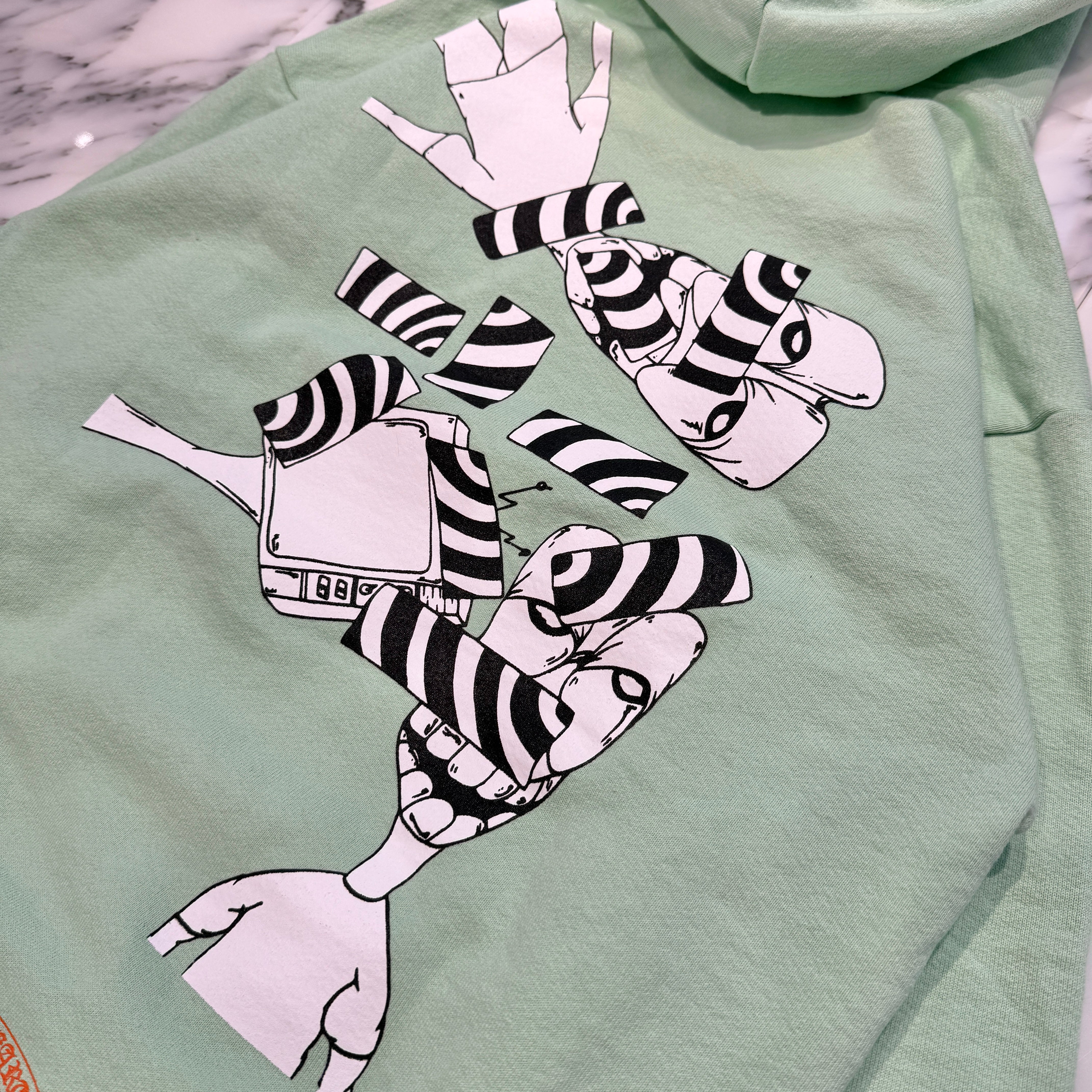 CHROME HEARTS × MATTY BOY 2019SS SEA FORM GRN Pullover Hoodie Size XL クロムハーツ × マッティボーイ シーフォームグリーン プルオーバーフーディ サイズXL