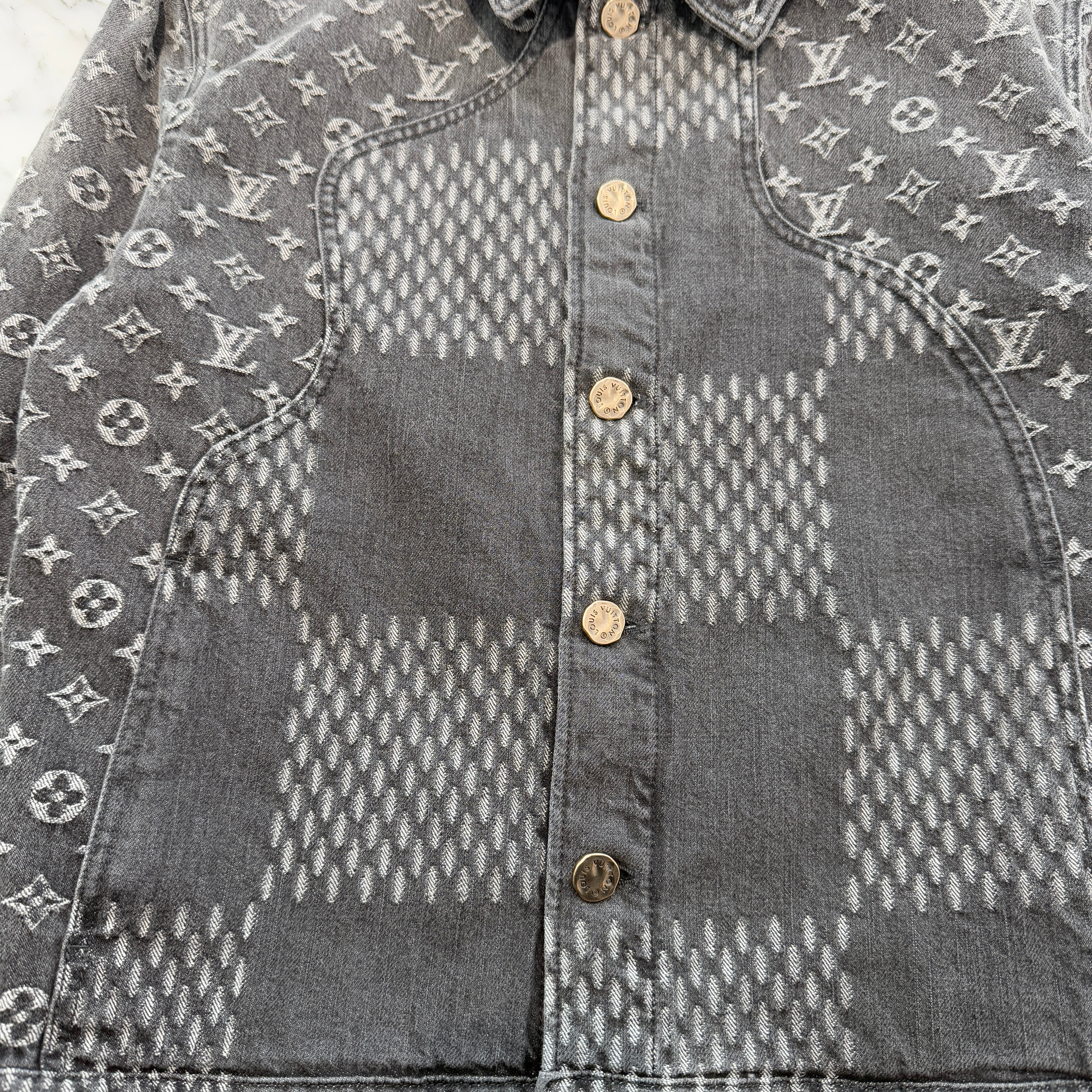 LOUIS VUITTON × NIGO 2020AW Giant Damier Waves Denim Jacket Size