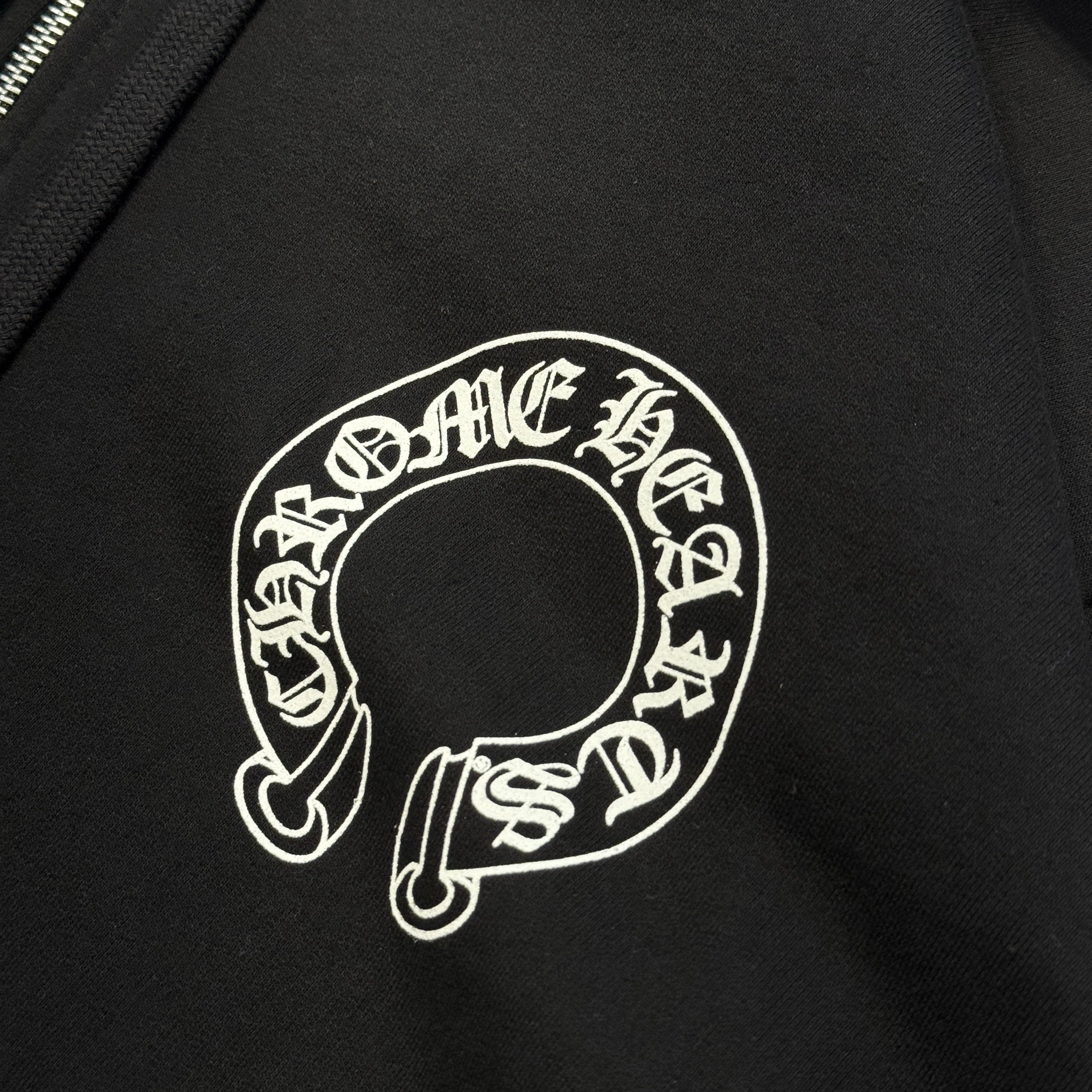 CHROME HEARTS Floral Cross Horseshoe Zip Up Hoodie Size L クロムハーツ フローラルクロス ホースシュー ジップアップフーディ サイズL