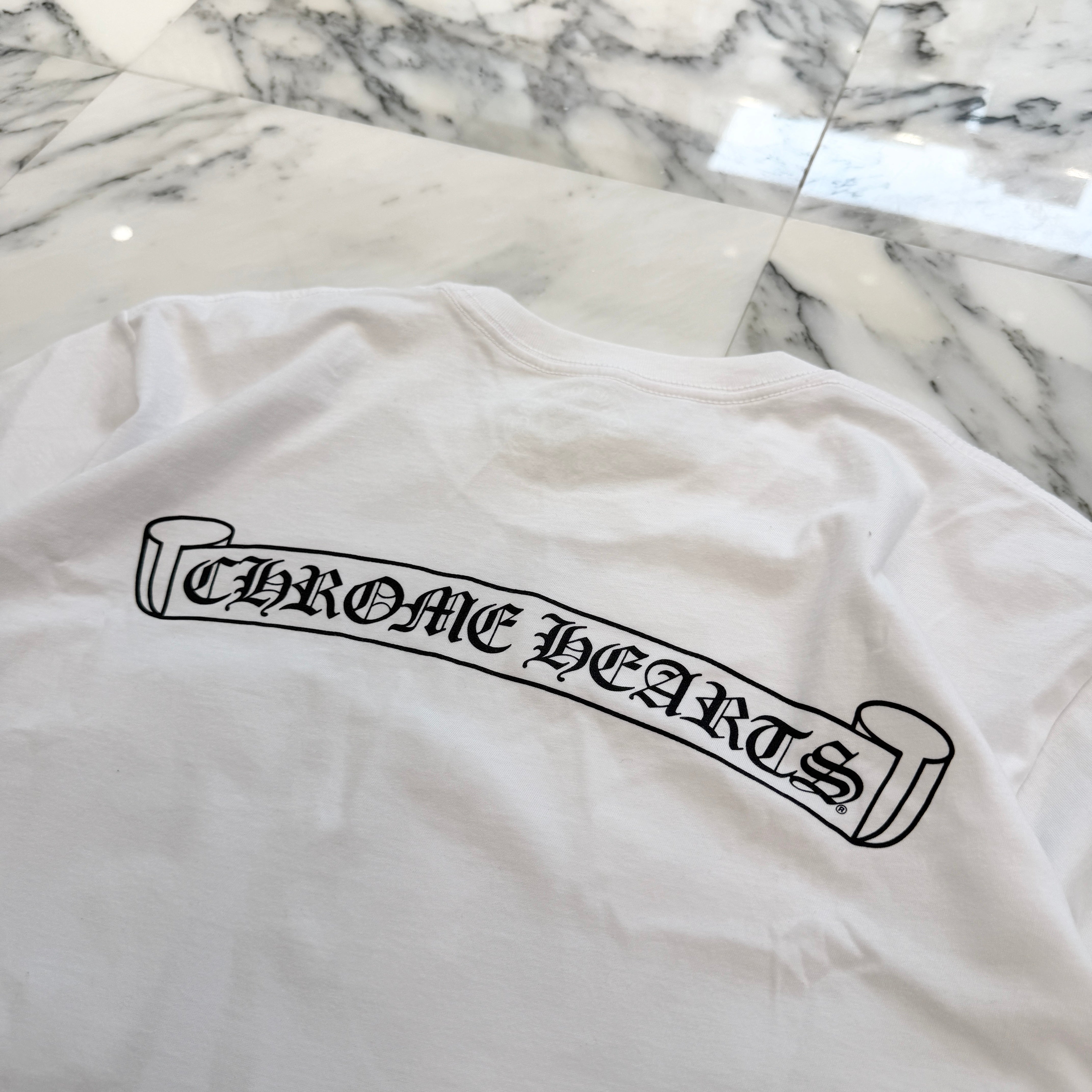CHROME HEARTS Back Scroll Logo Tee Size L クロムハーツ バックスクロールロゴ Tシャツ サイズL