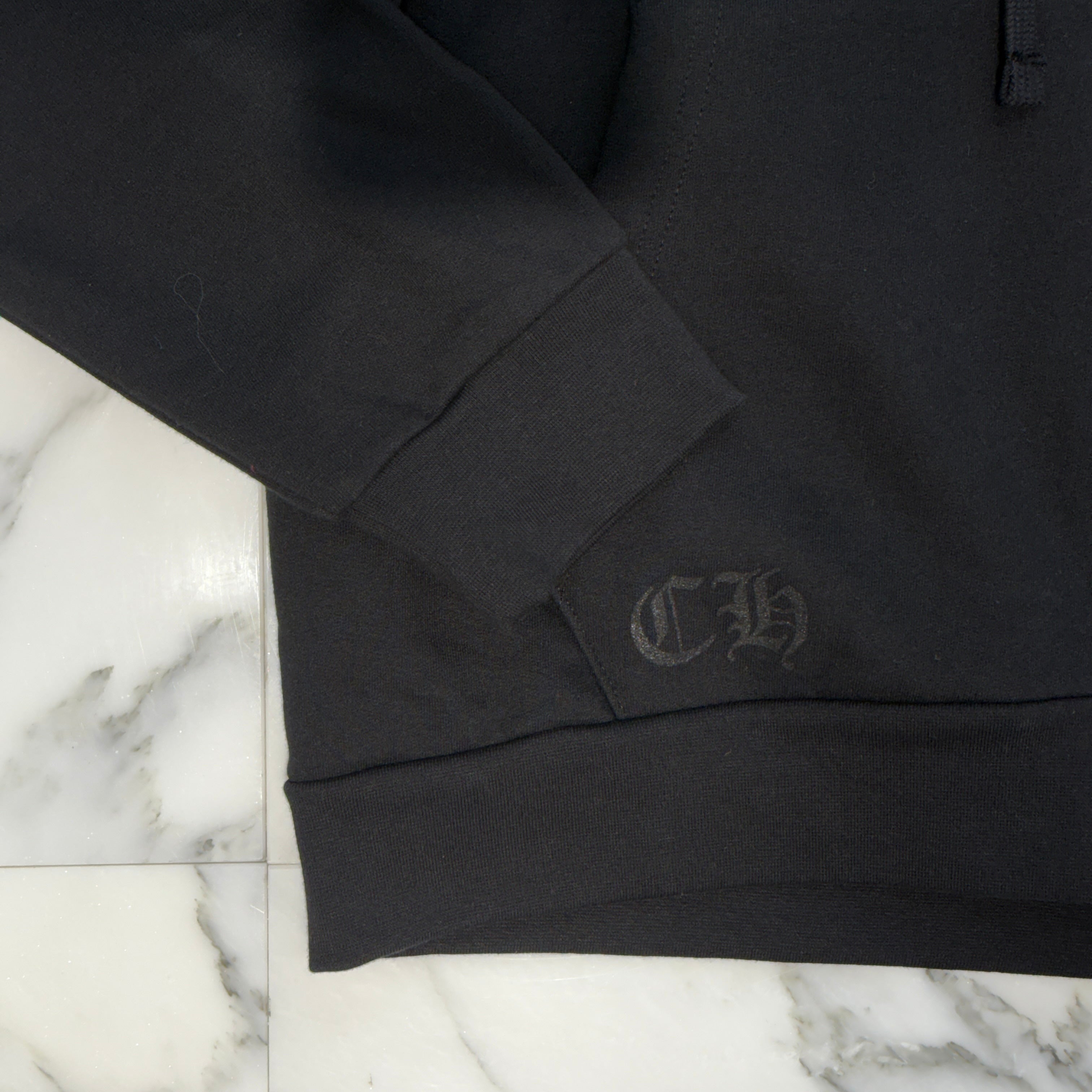 CHROME HEARTS Floral Cross Horseshoe Zip Up Hoodie Size L クロムハーツ フローラルクロス ホースシュー ジップアップフーディ サイズL