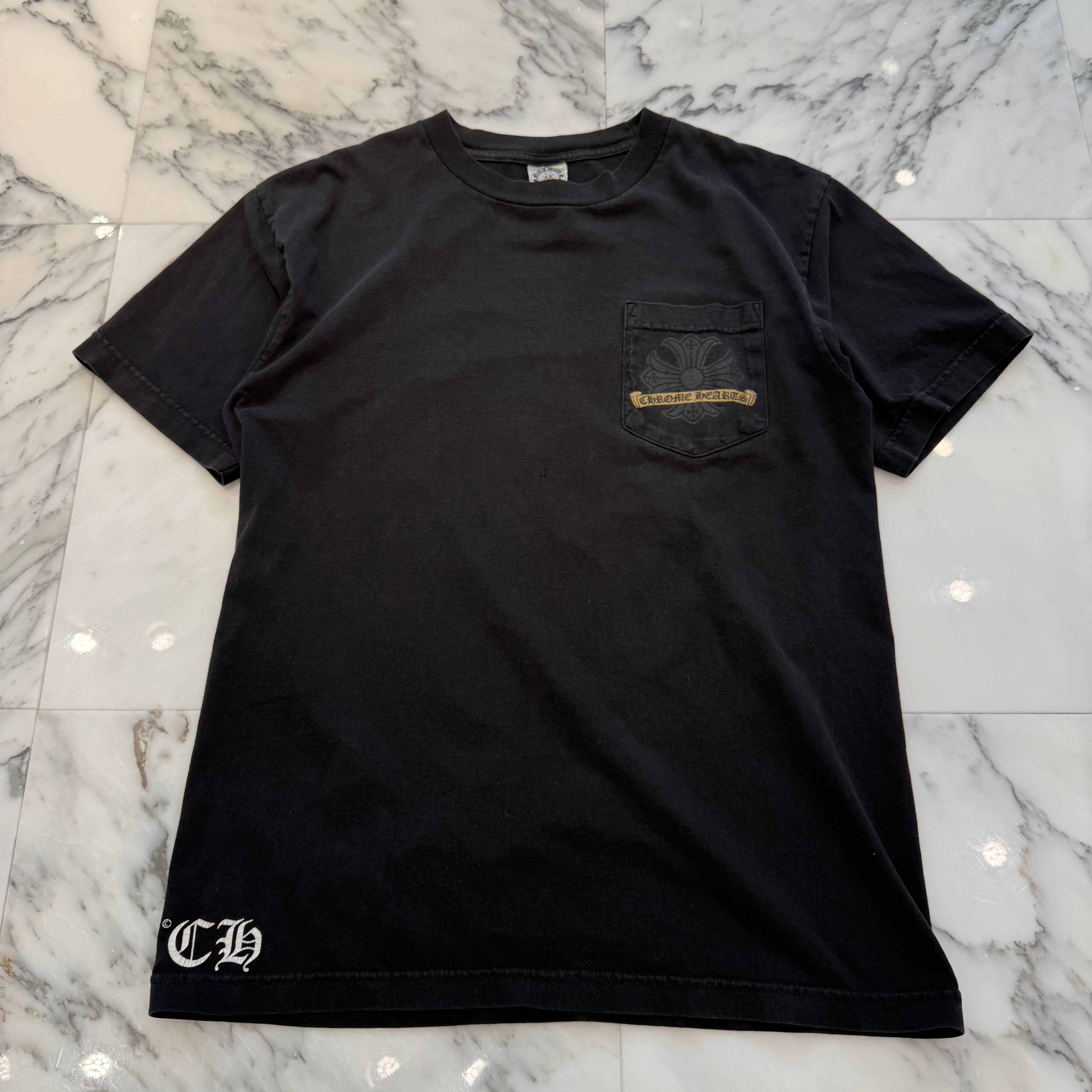 CHROME HEARTS CH Plus Scroll Gold Horseshoe Tee Size M クロムハーツ CHプラス スクロール ゴールド ホースシュー Tシャツ サイズM